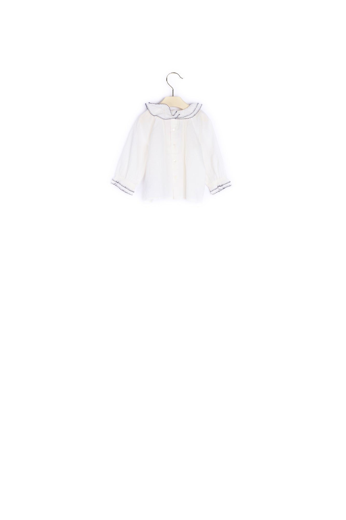 Blouse à volants brodés bébé - Bonpoint vintage