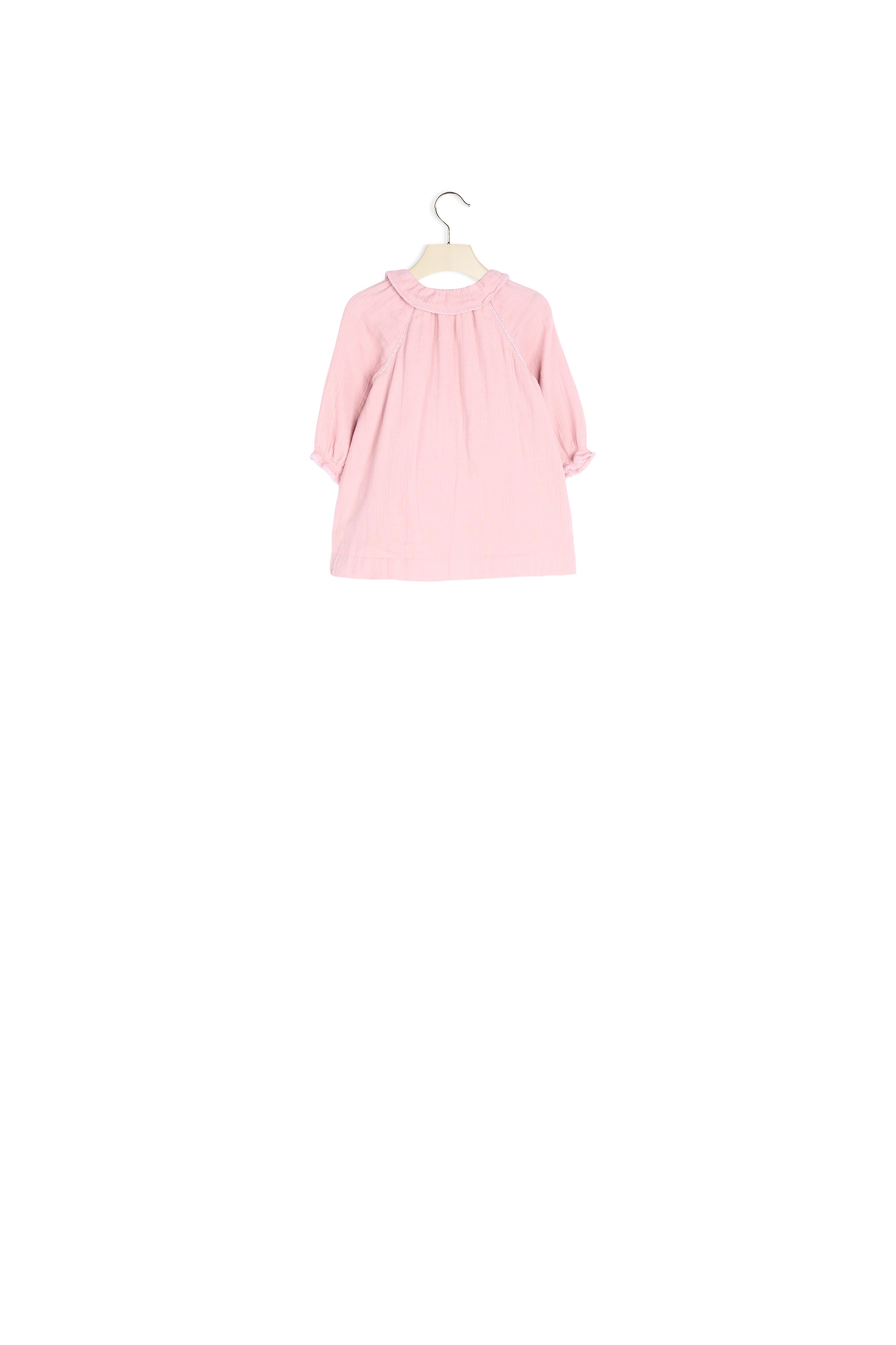 Robe Pêche bébé en coton double - Bonpoint vintage