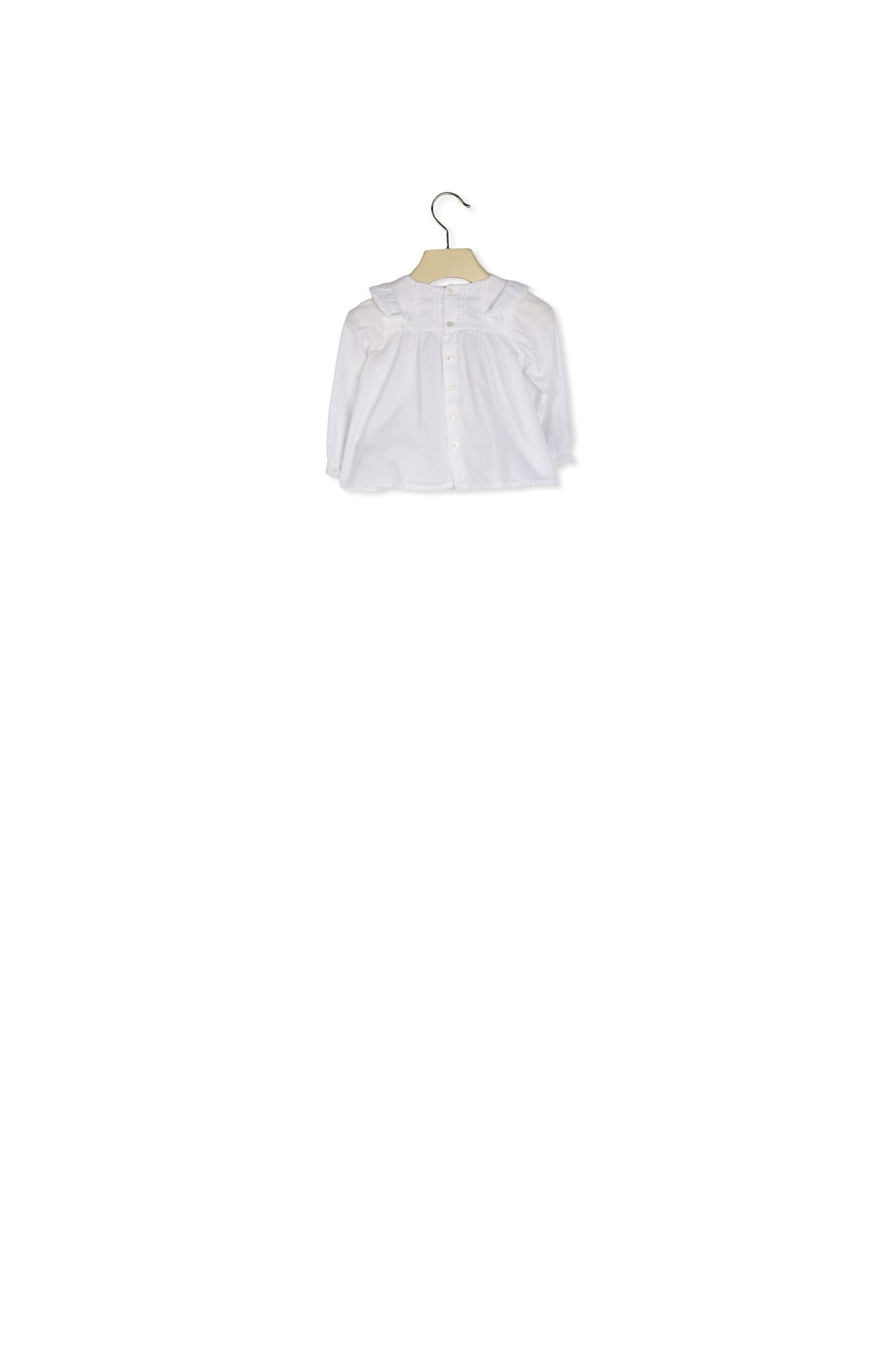 Blouse en voile de coton avec volants - Bonpoint vintage