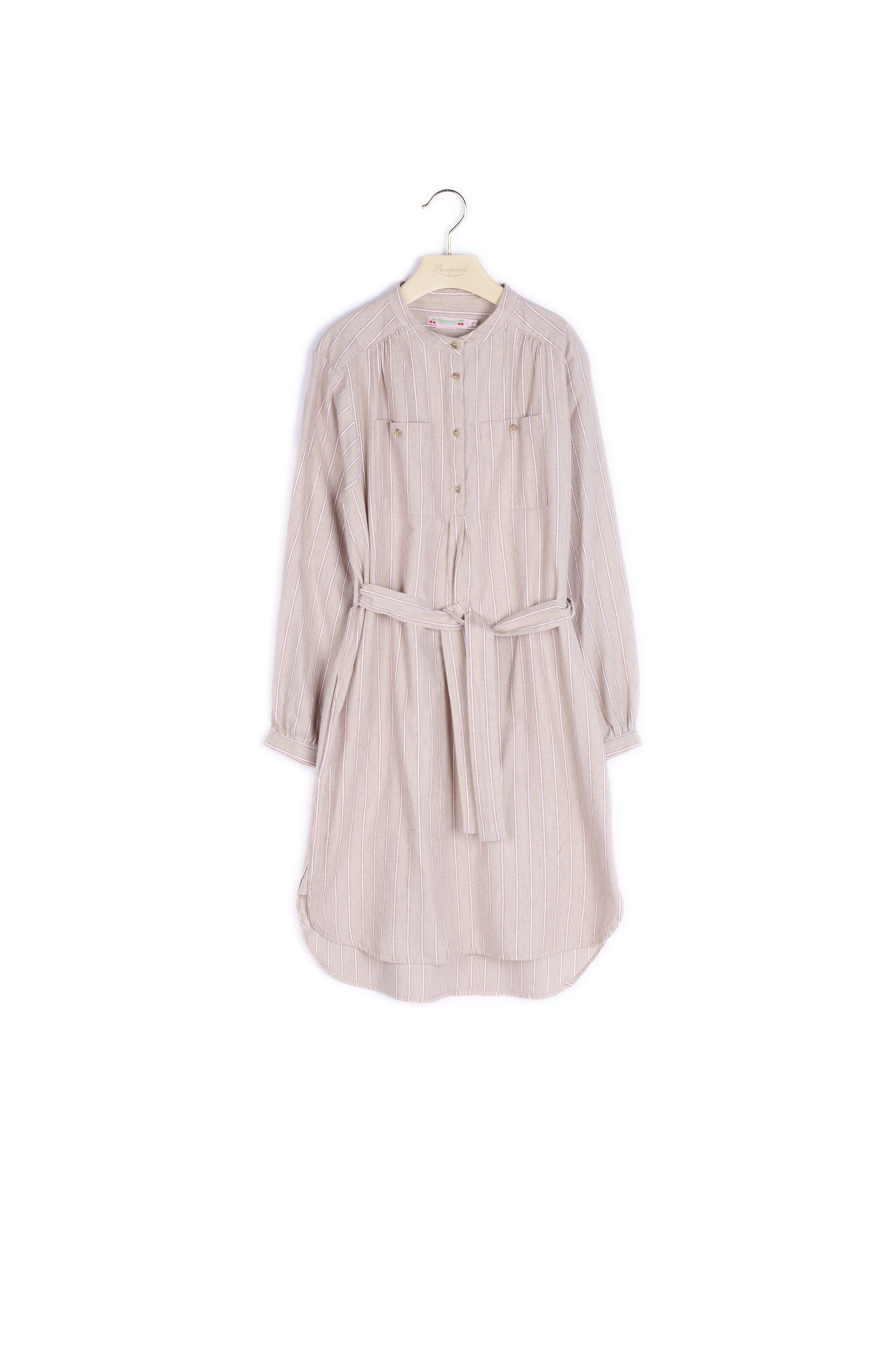 Robe chemise à rayures fines fille - Bonpoint vintage
