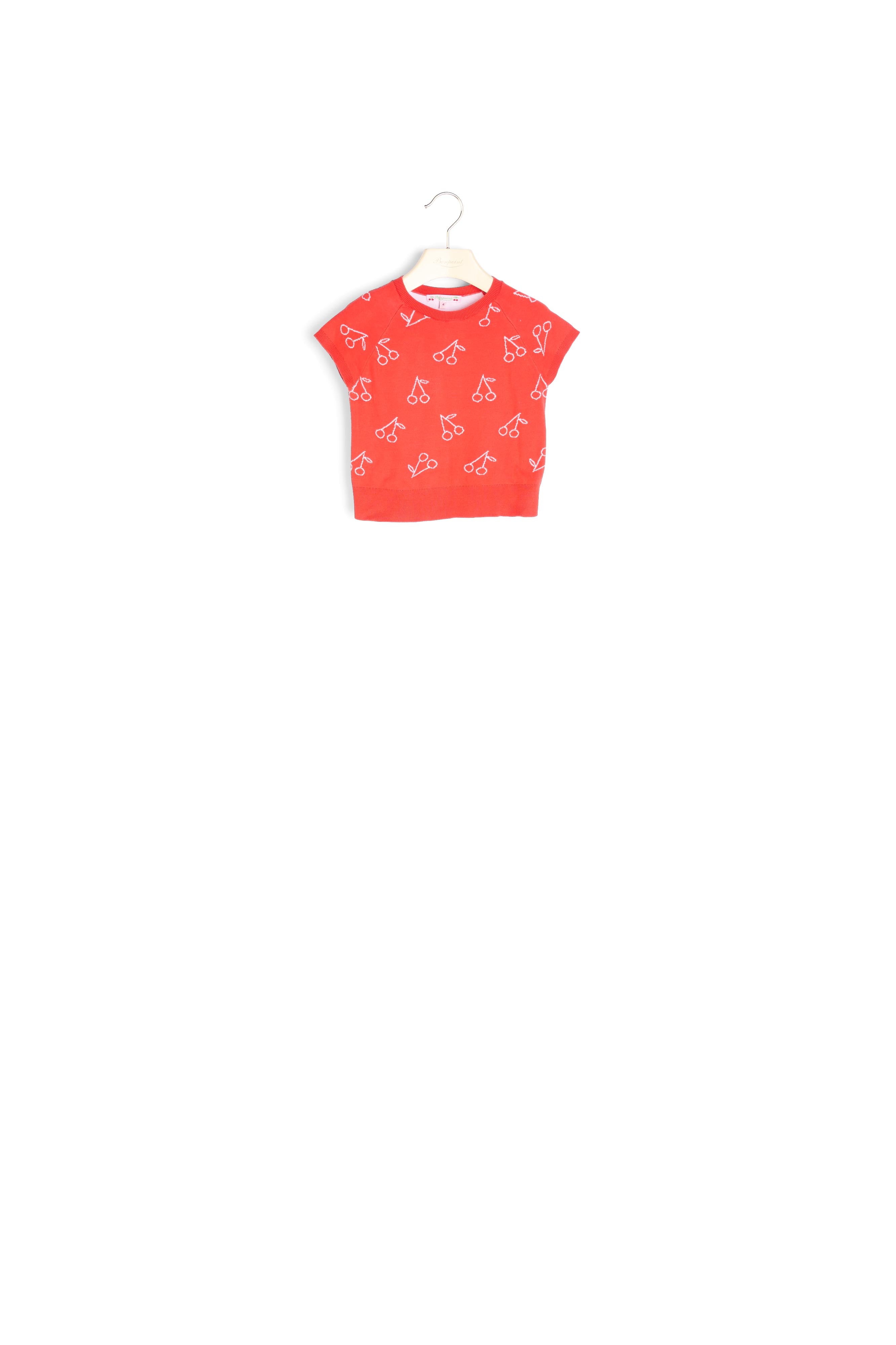 Pullover manches courtes Cerises - Bonpoint vintage