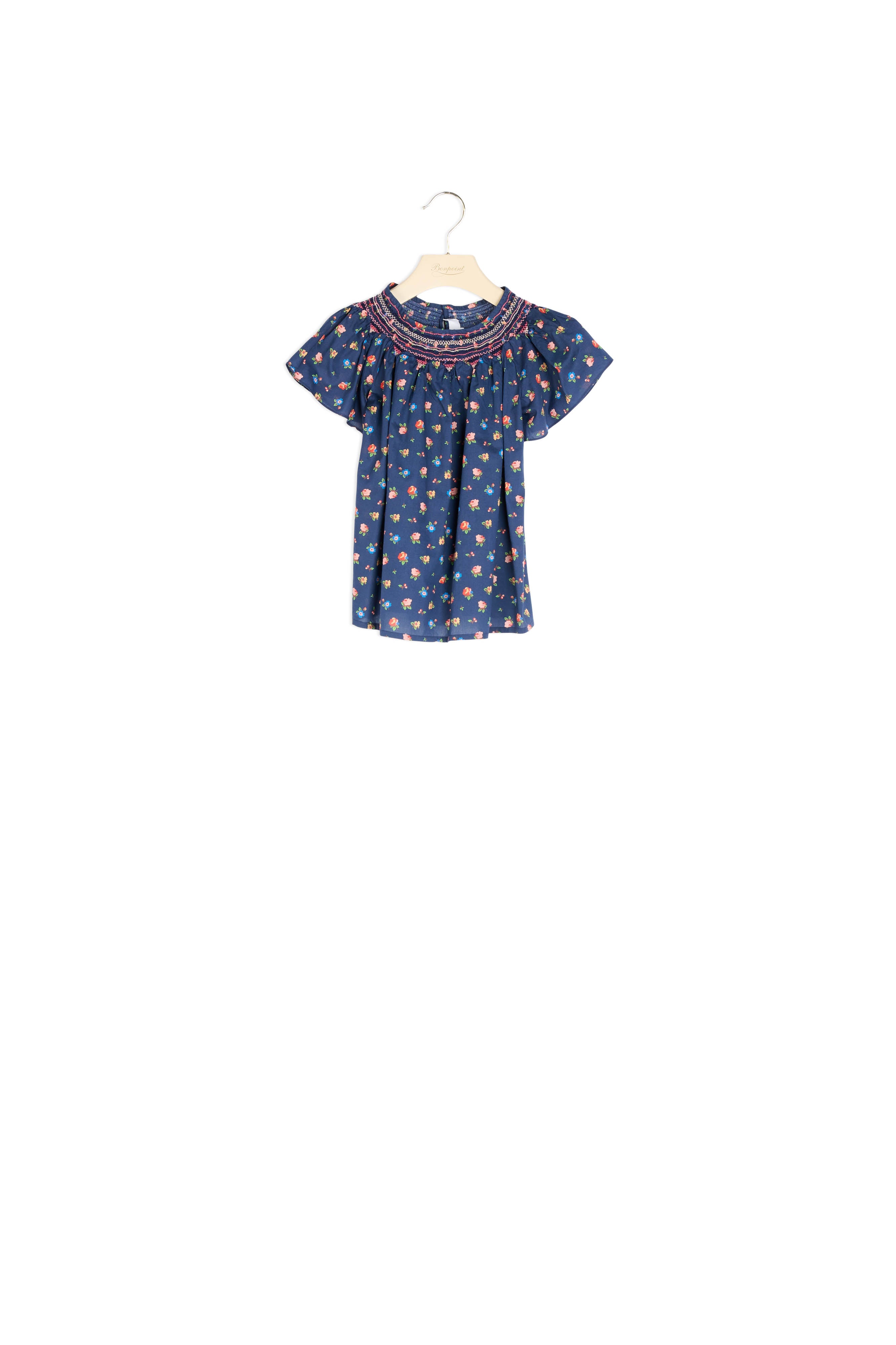 Blouse smockée tissu Liberty exclusif - Bonpoint vintage