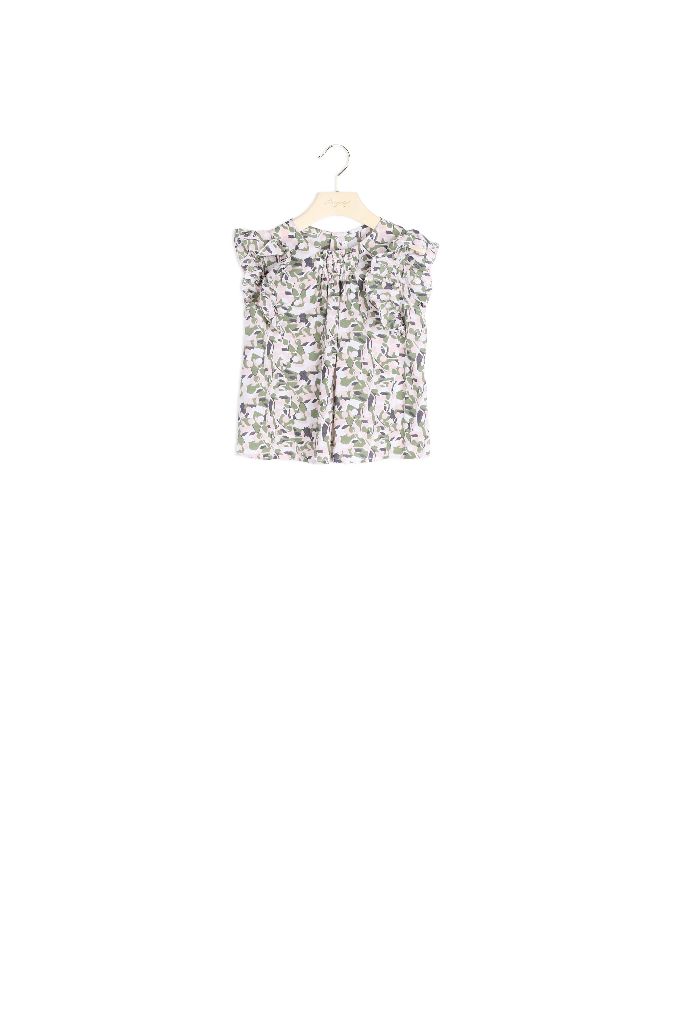 Blouse à fronces et volants - Bonpoint vintage