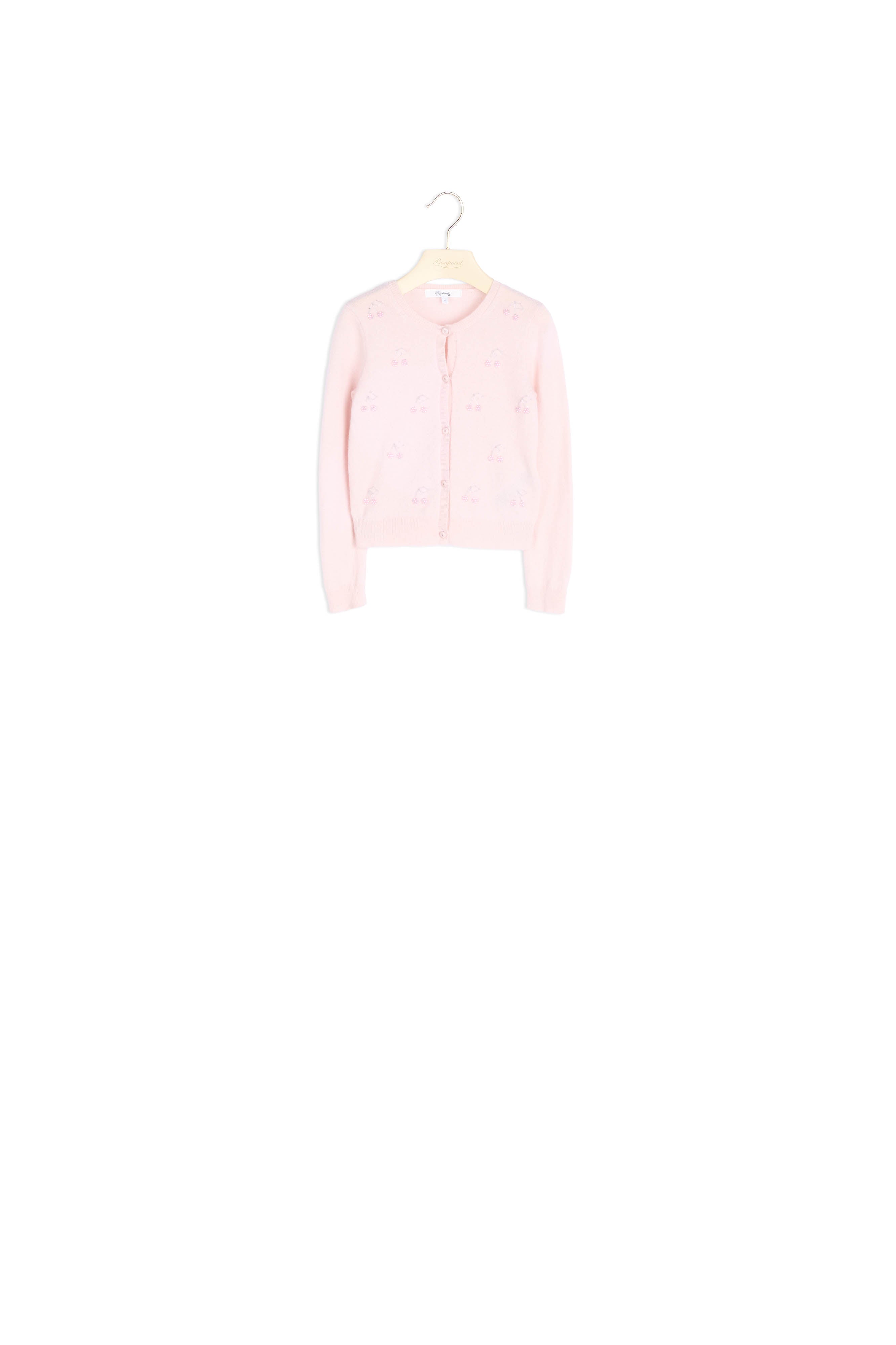 Cardigan en cachemire brodé fille - Bonpoint vintage
