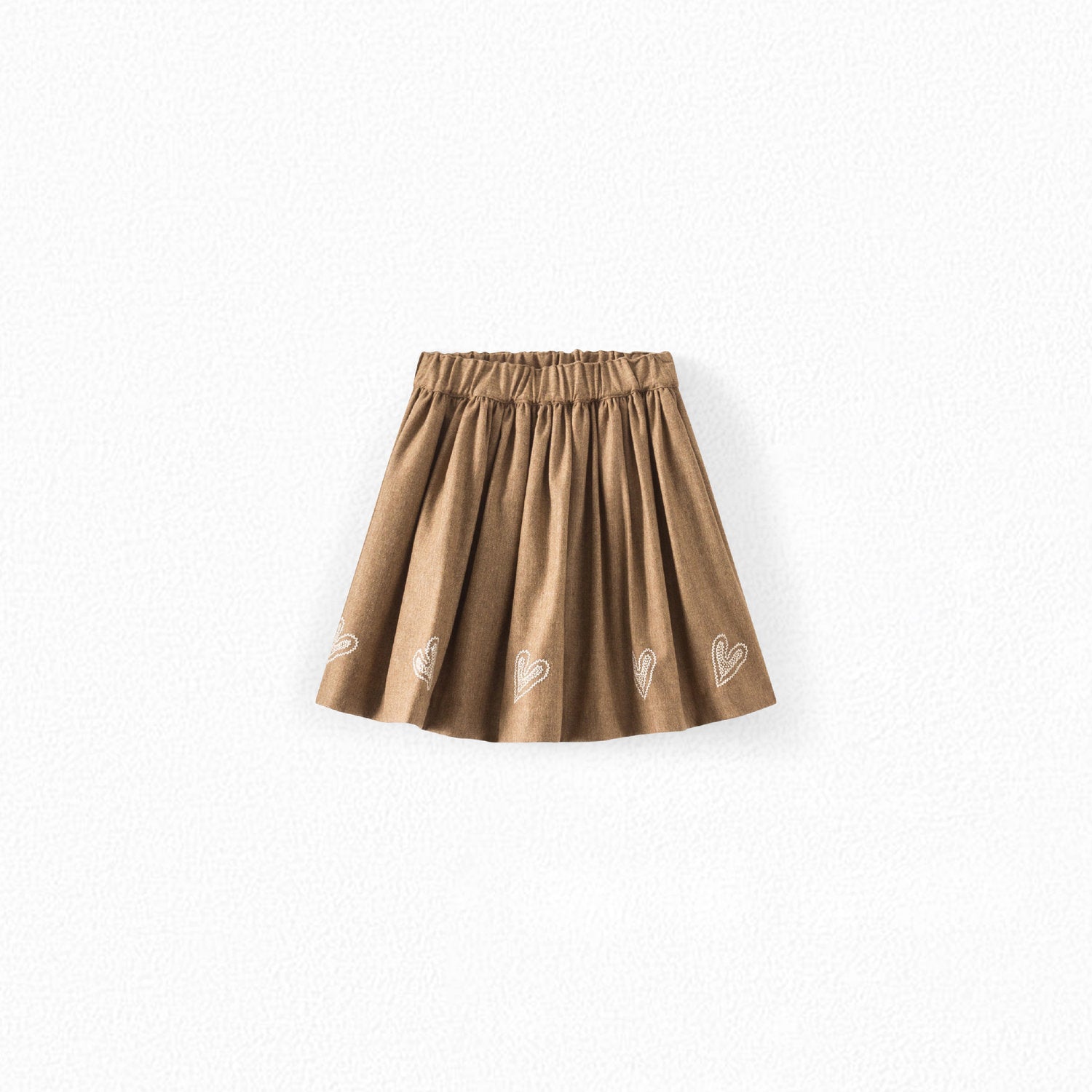 Jupe évasée broderies cœurs - Bonpoint vintage
