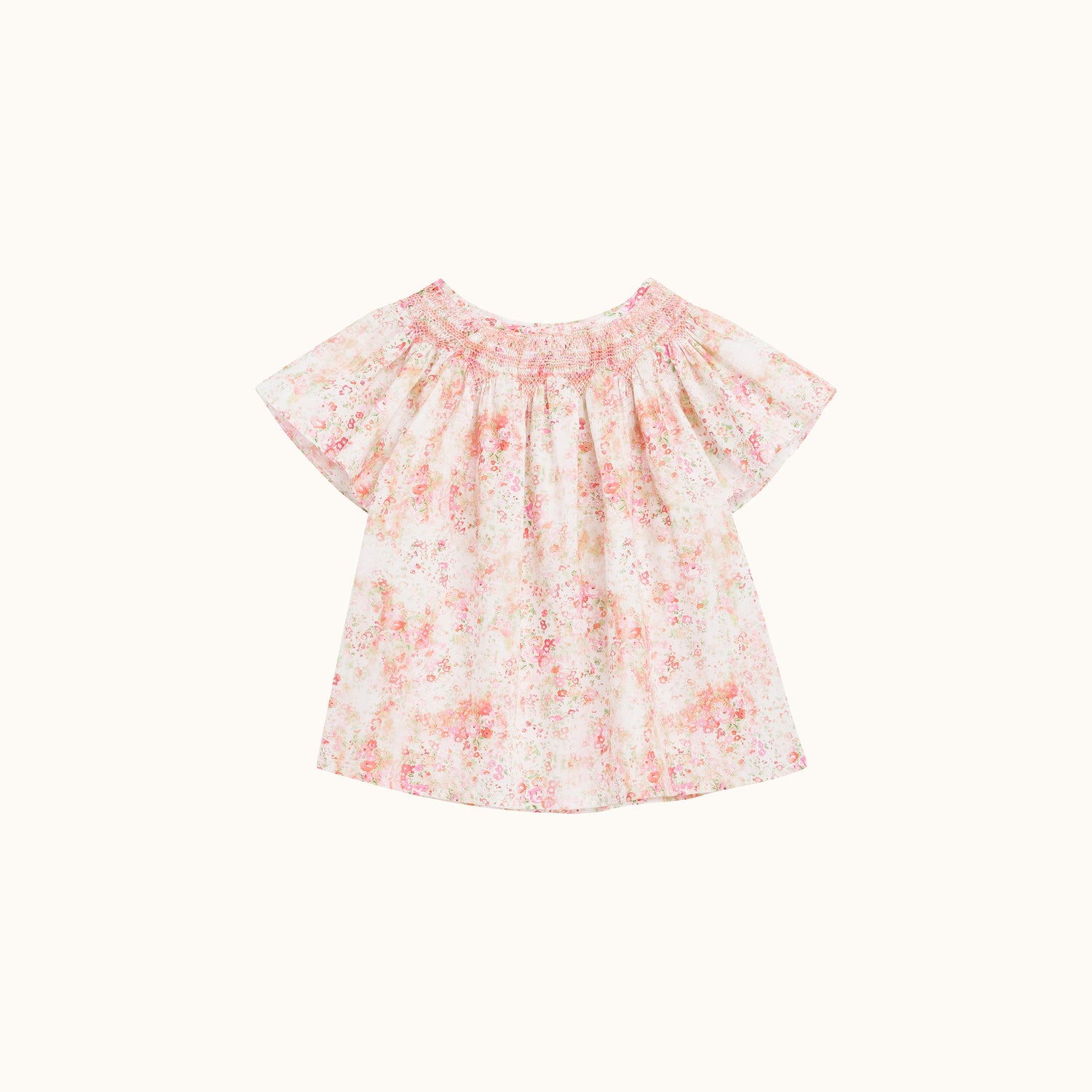 Blouse manches courtes Nella imprimé Liberty - Bonpoint vintage