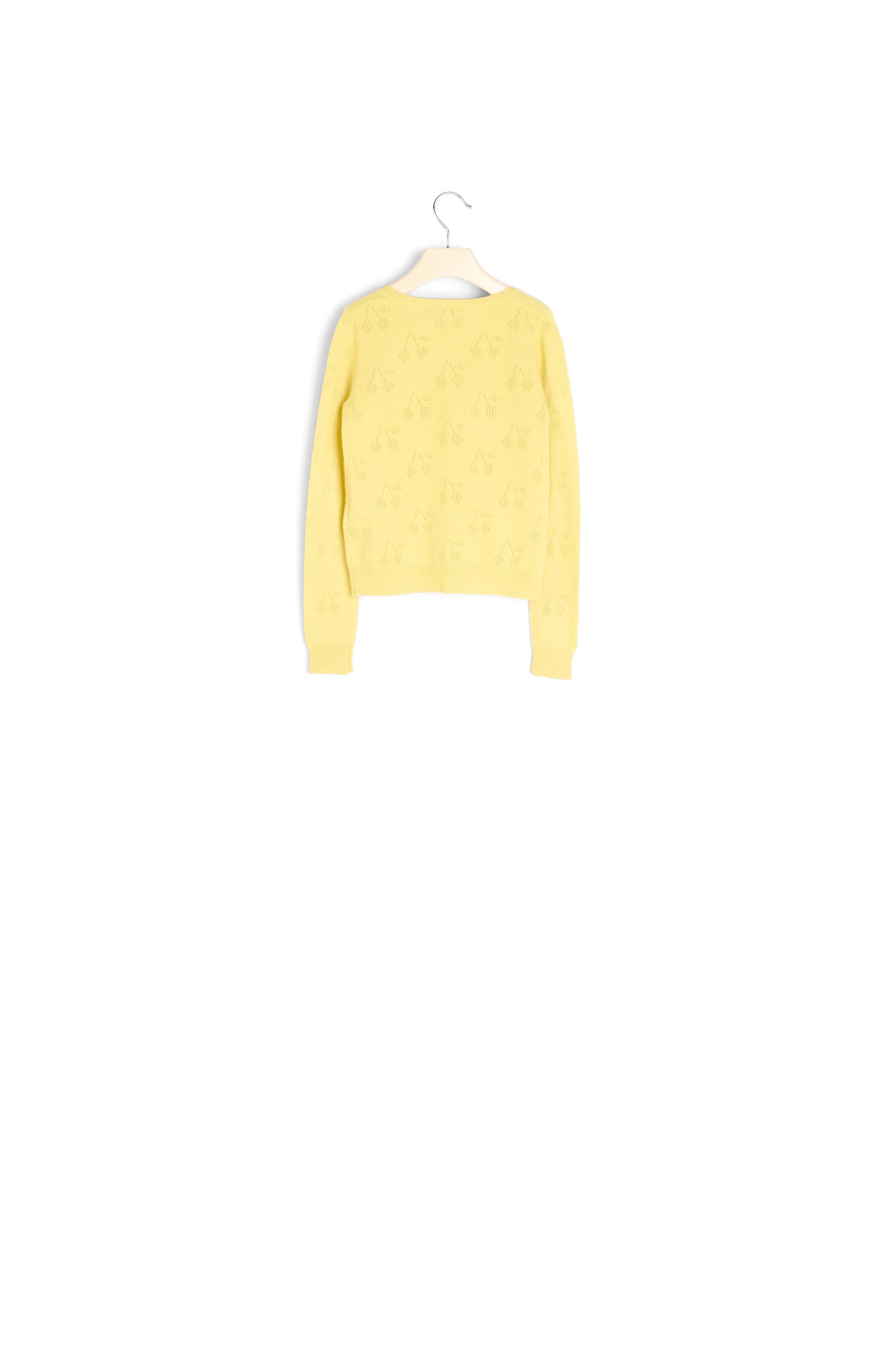 Cardigan à cerises ajourées - Bonpoint vintage