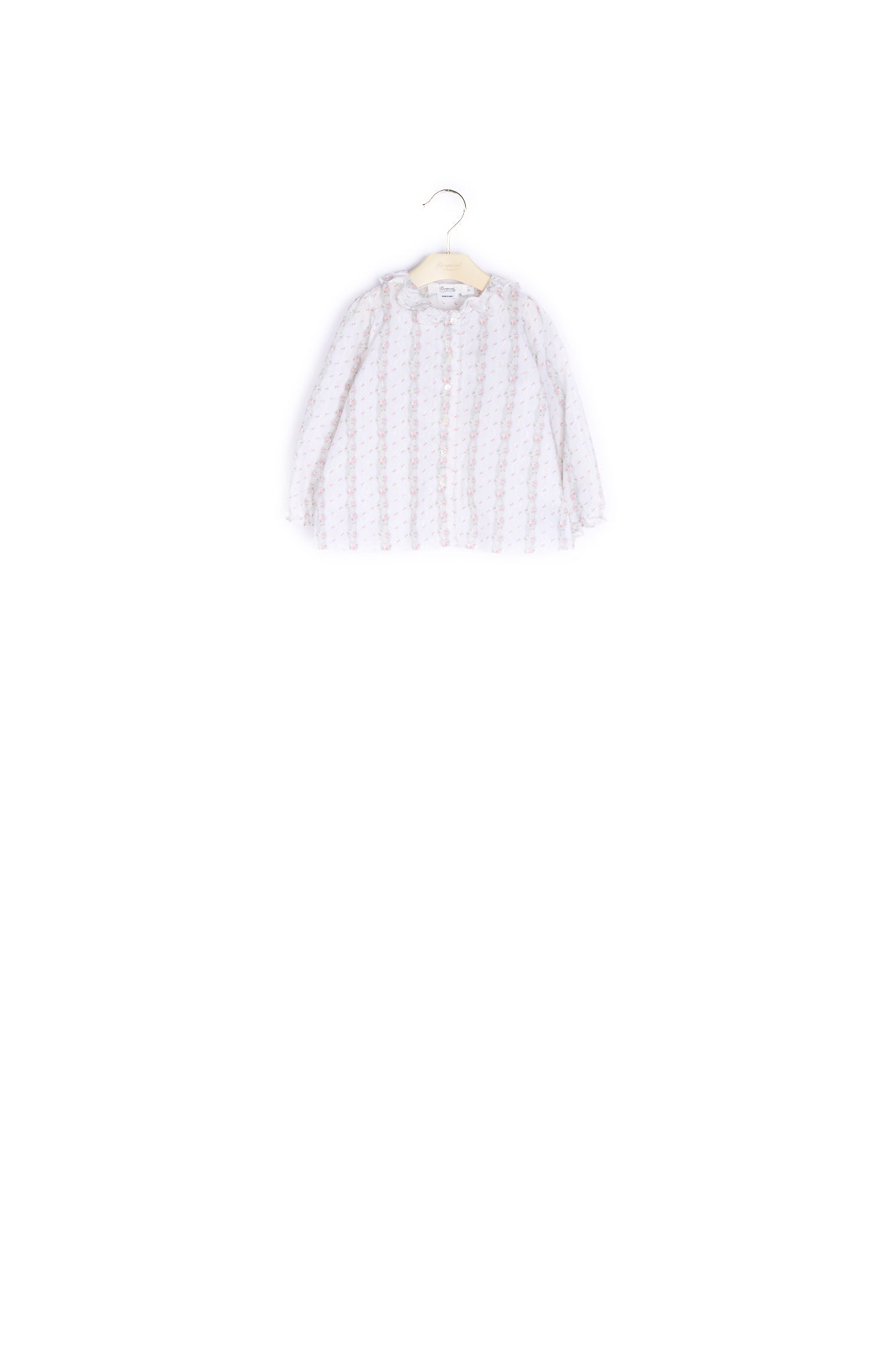 Blouse brodée et imprimée bébé - Bonpoint vintage