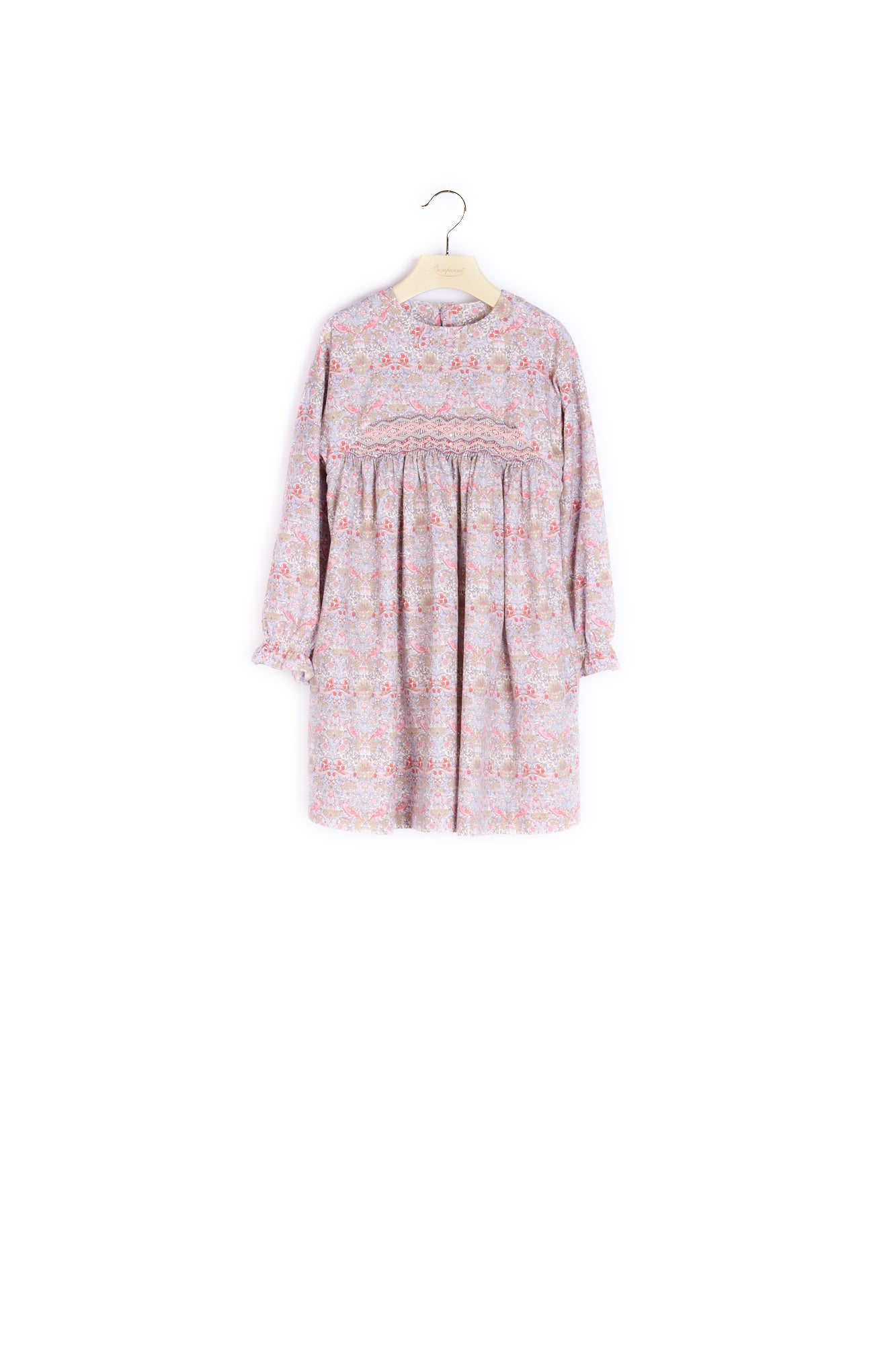 Robe en tissu Liberty et laine fille - Bonpoint vintage