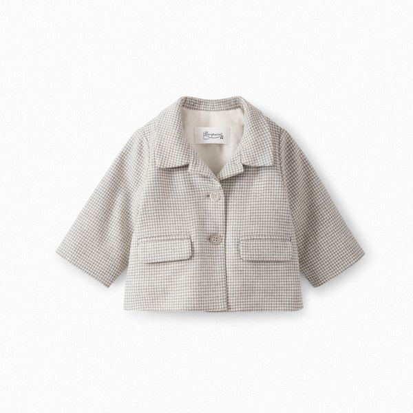 Manteau motif pied-de-poule - Bonpoint vintage
