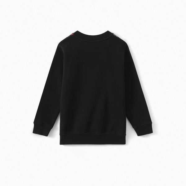 Sweatshirt avec empiècements en tartan - Bonpoint vintage