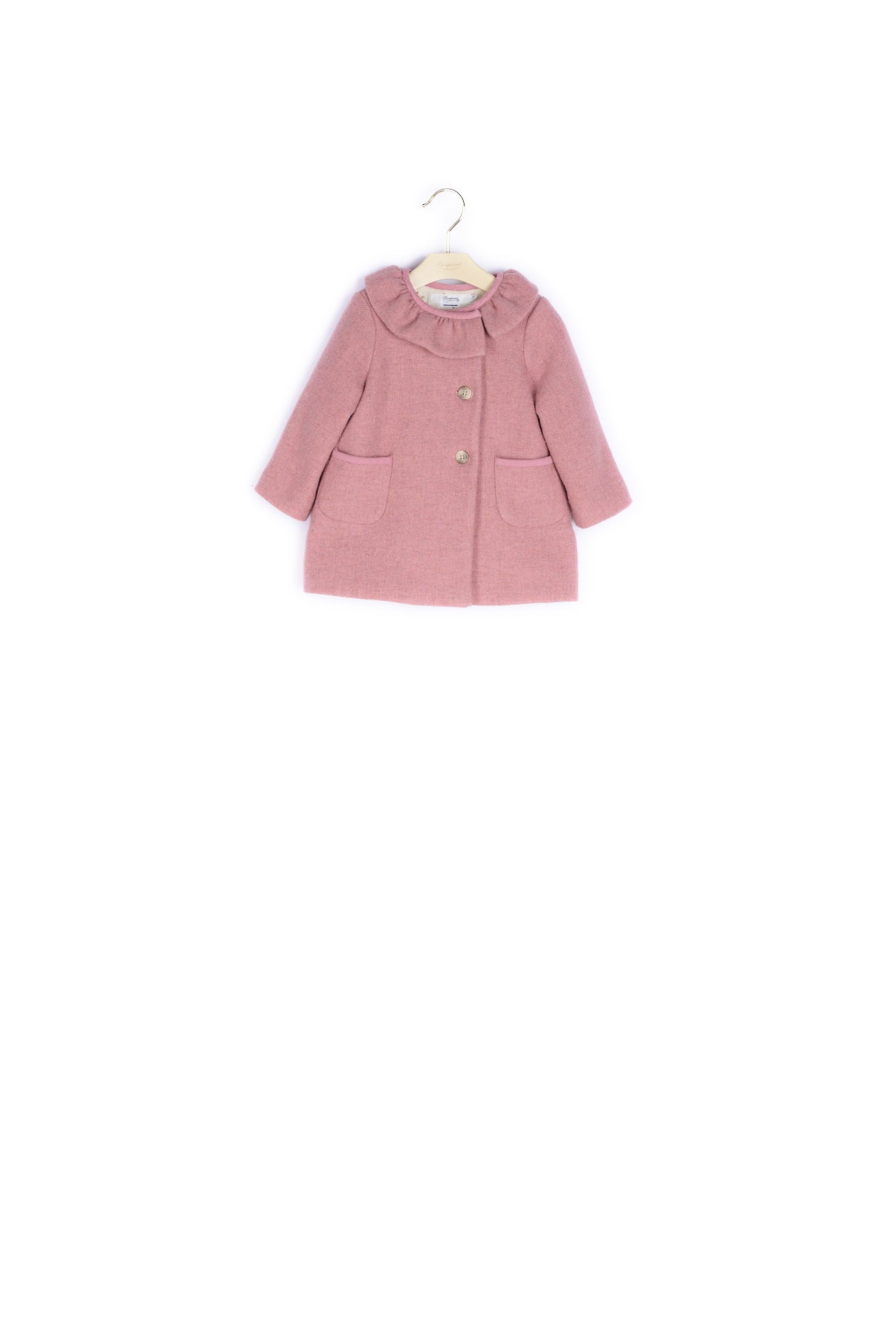 Manteau en laine sergée avec collerette - Bonpoint vintage