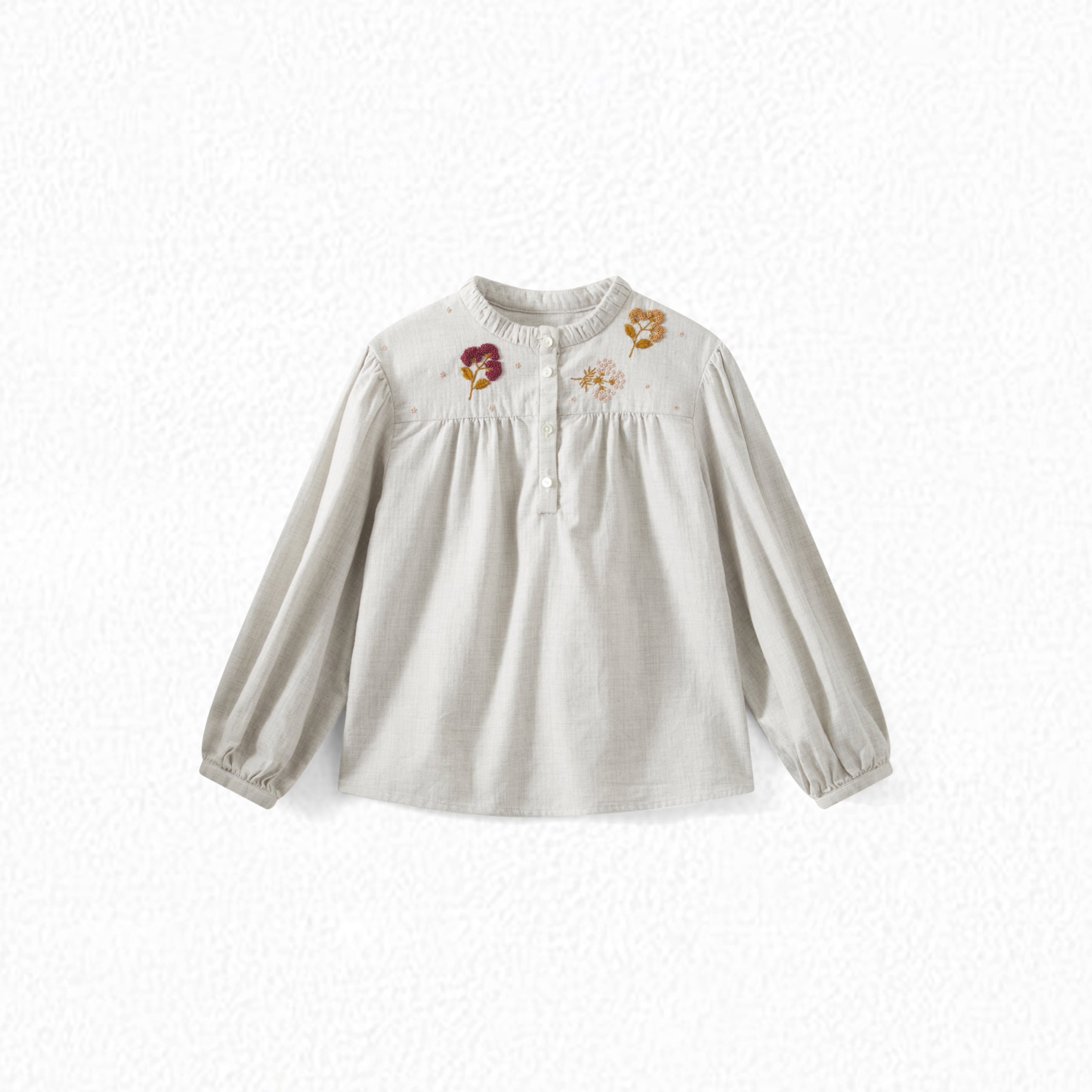 Blouse brodée main fille - Bonpoint vintage