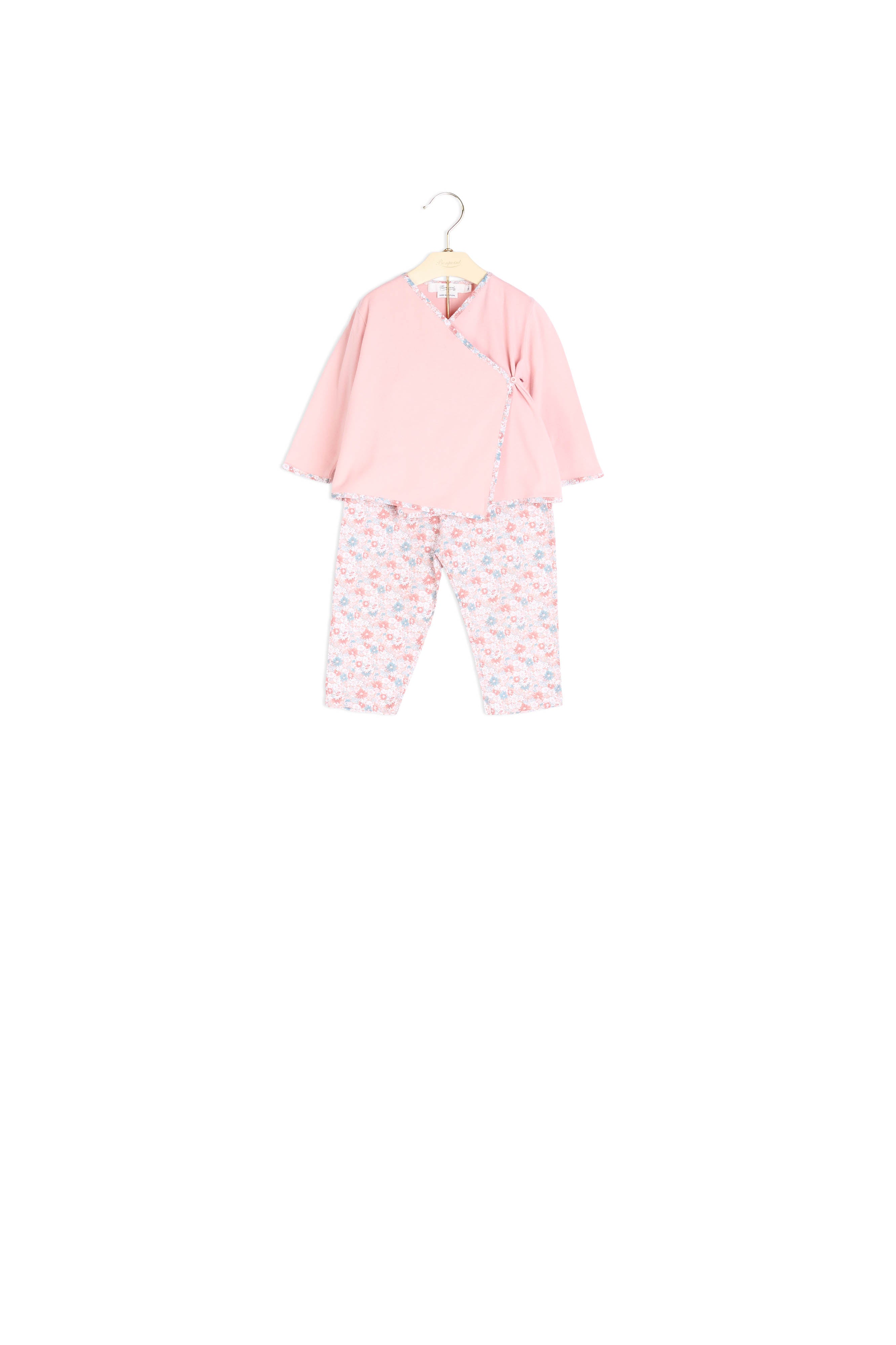 Ensemble cache-cœur et pantalon tissu Liberty - Bonpoint vintage
