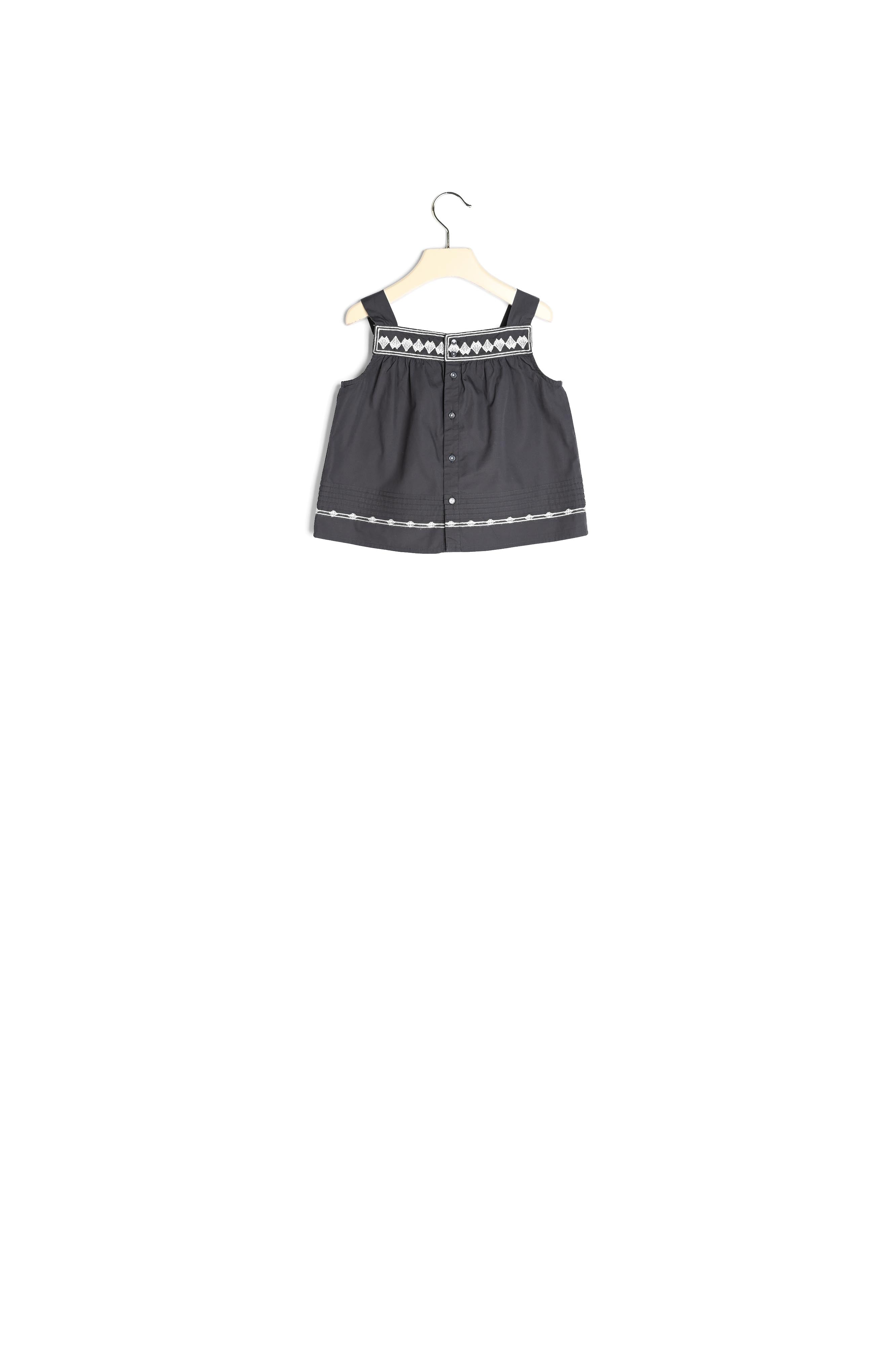 Blouse en voile de coton brodé - Bonpoint vintage