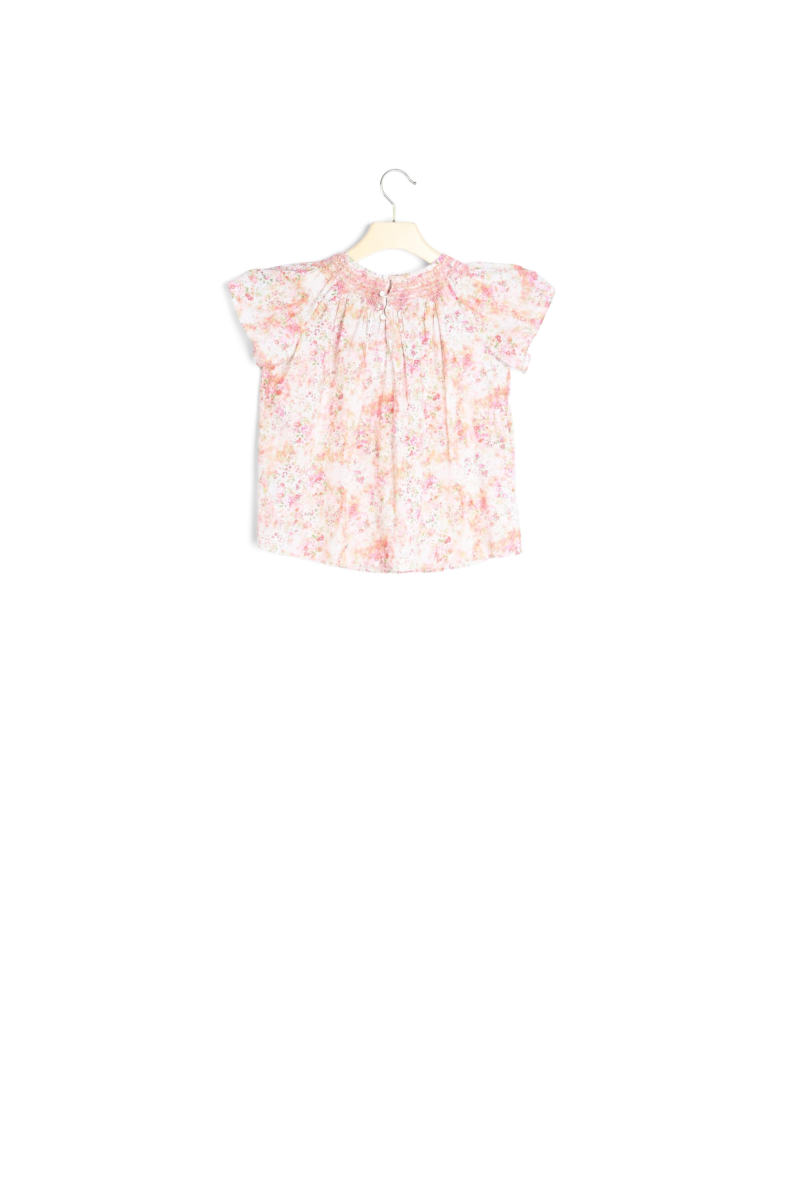 Blouse manches courtes Nella imprimé Liberty - Bonpoint vintage