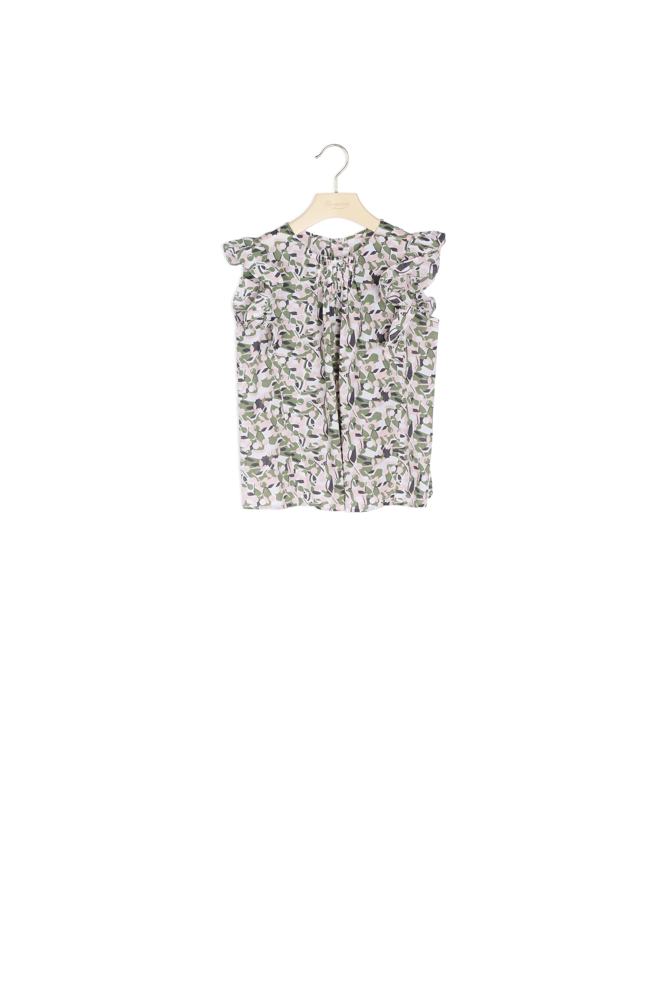 Blouse à fronces et volants - Bonpoint vintage