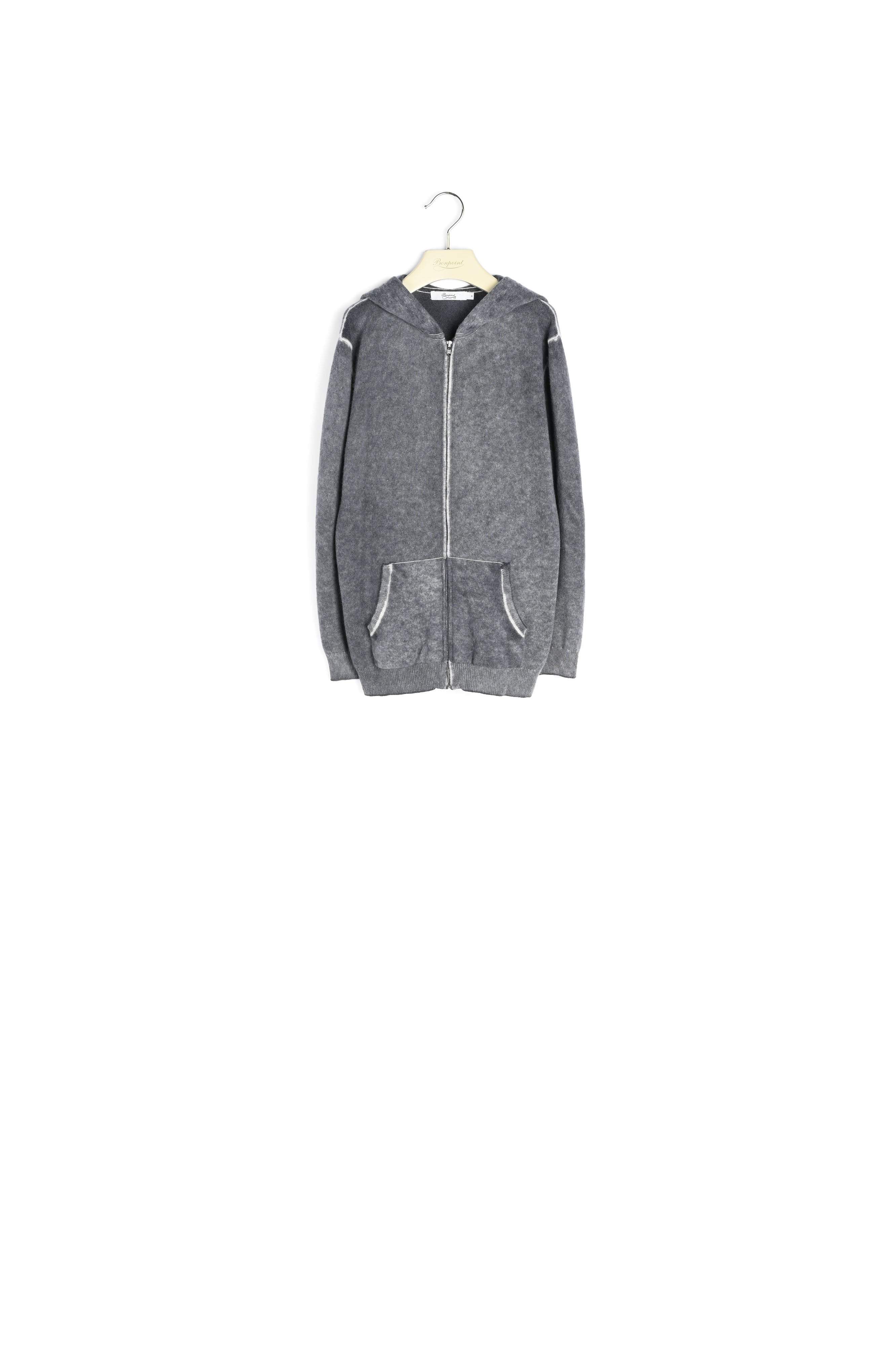 Cardigan à capuche zippé - Bonpoint vintage