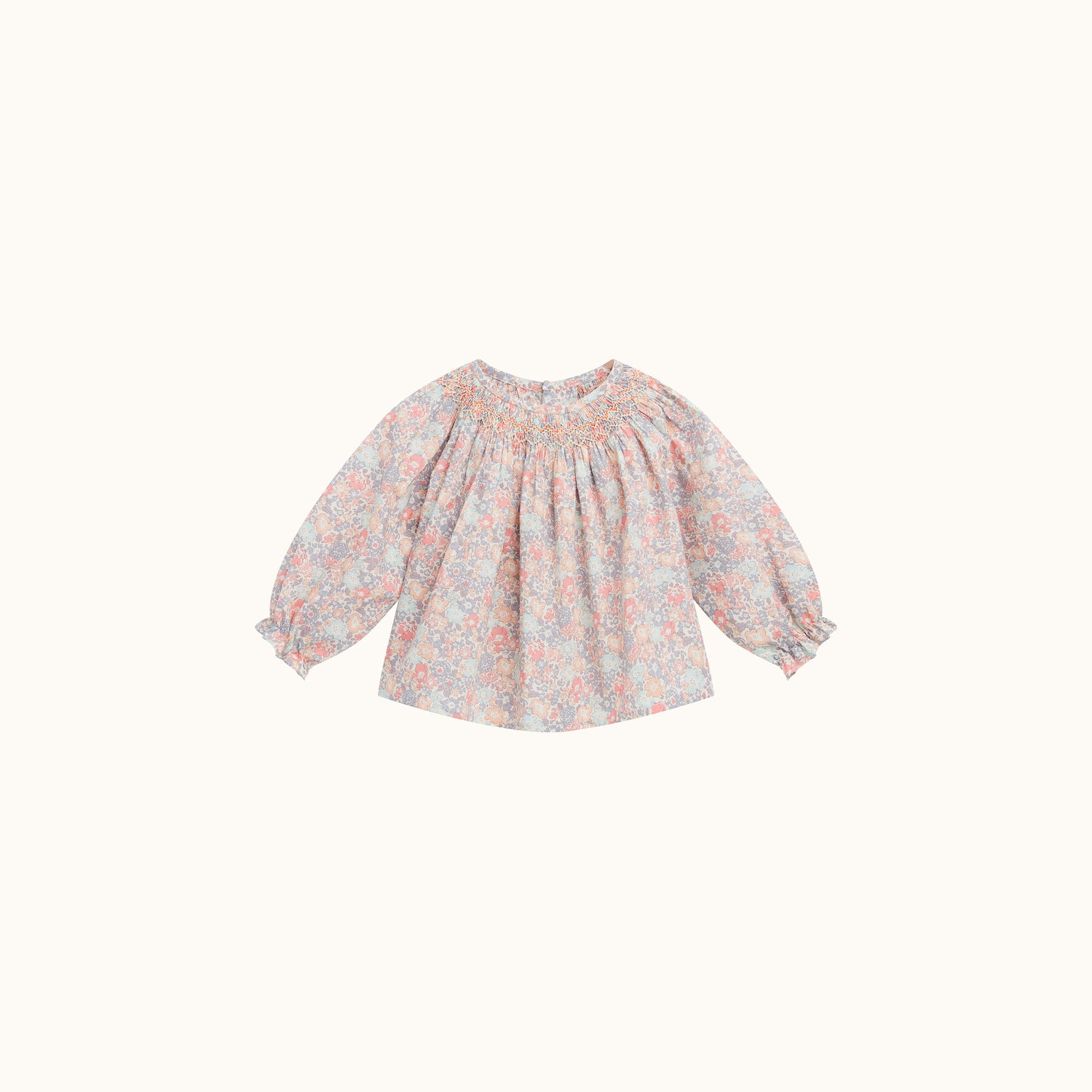 Blouse Griotte à motif Liberty - Bonpoint vintage
