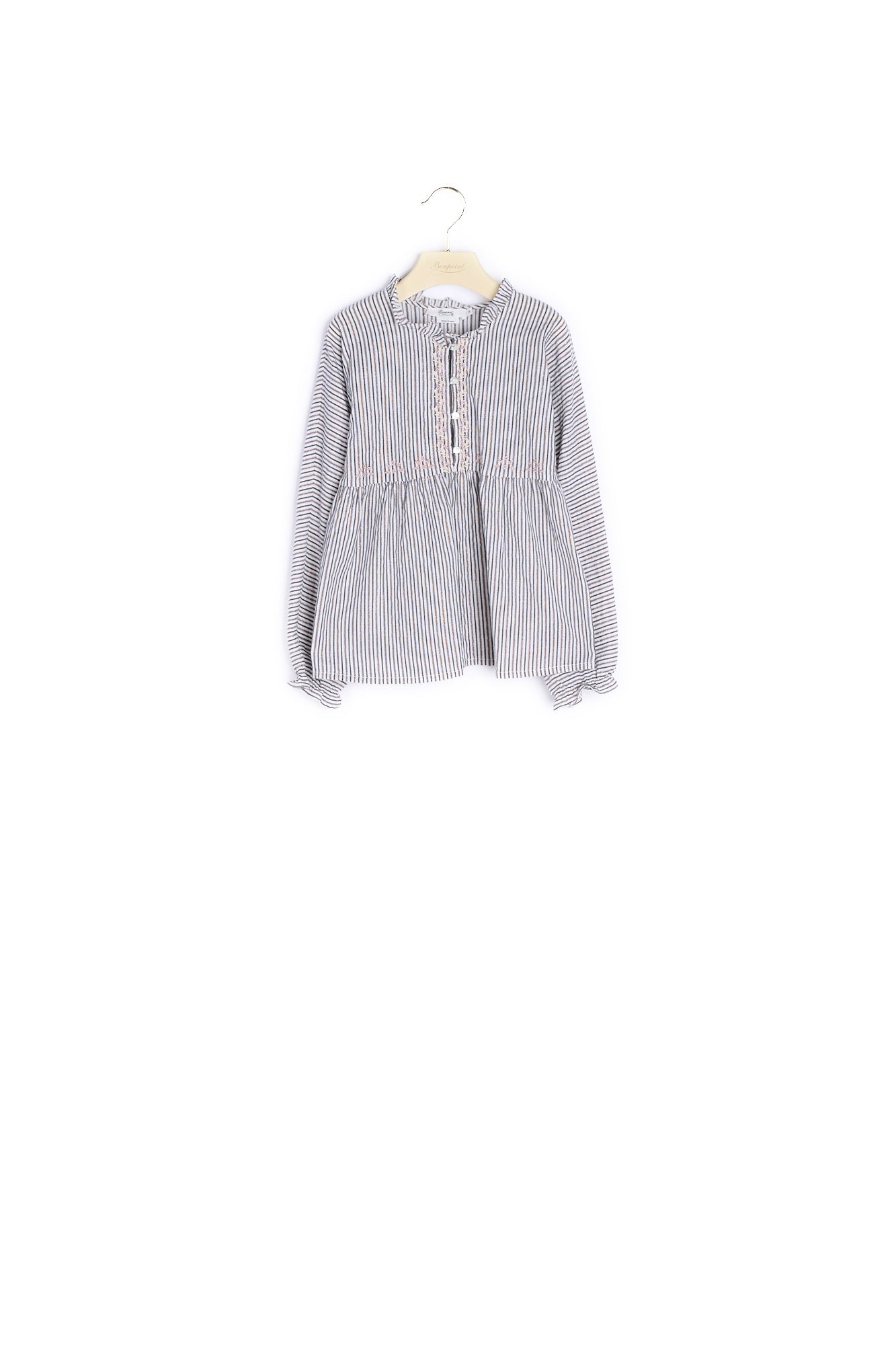 Blouse brodée main fille - Bonpoint vintage