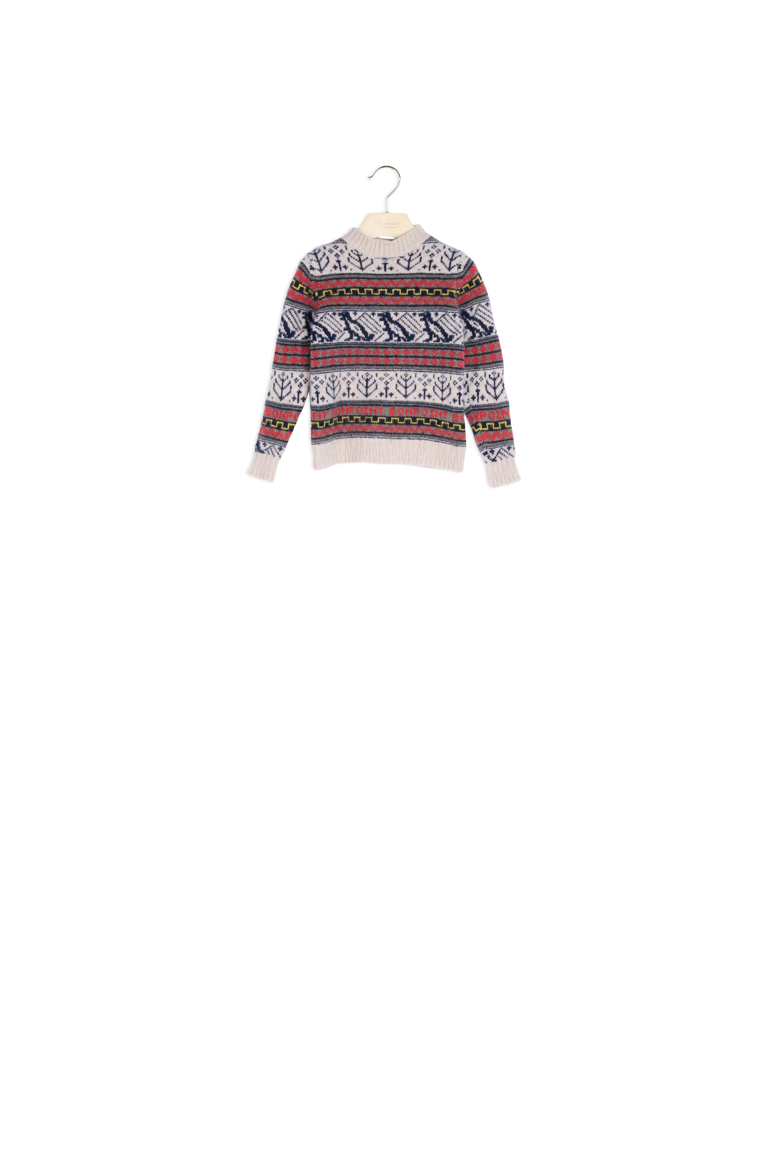 Pull en jacquard de laine - Bonpoint vintage