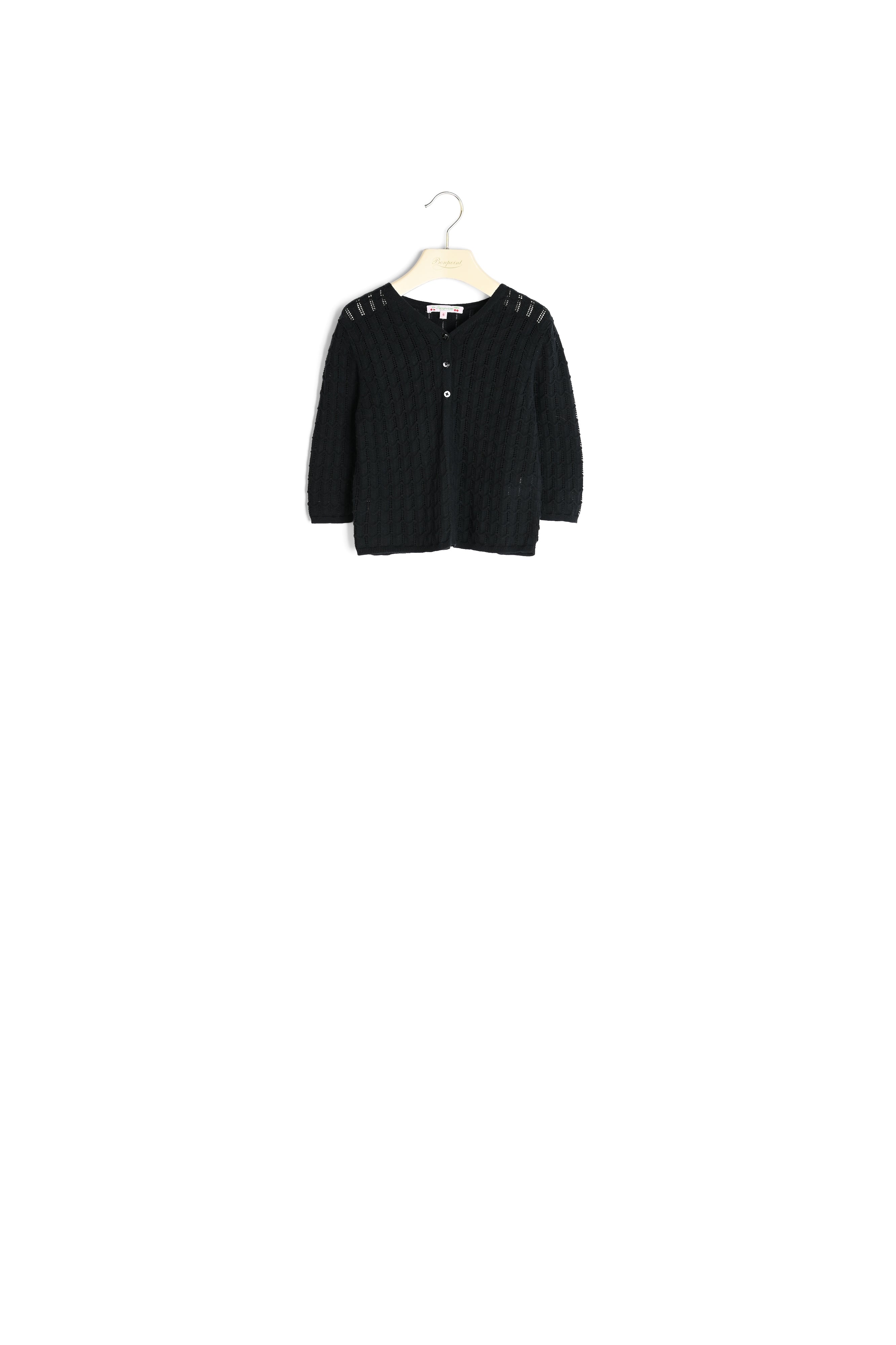 Cardigan coton ajouré - Bonpoint vintage