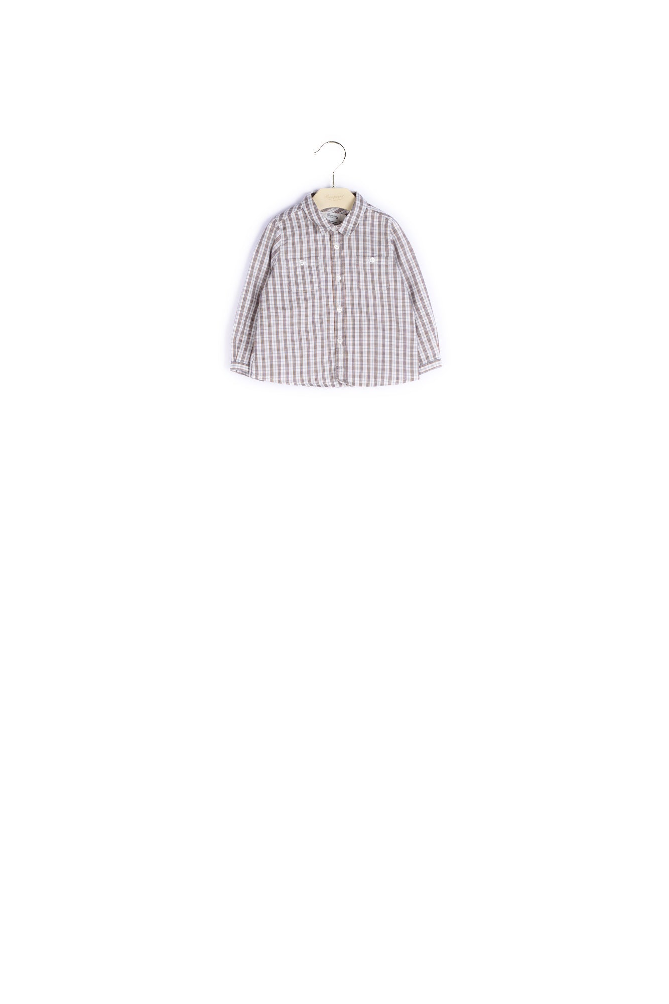 Chemise en twill à carreaux - Bonpoint vintage
