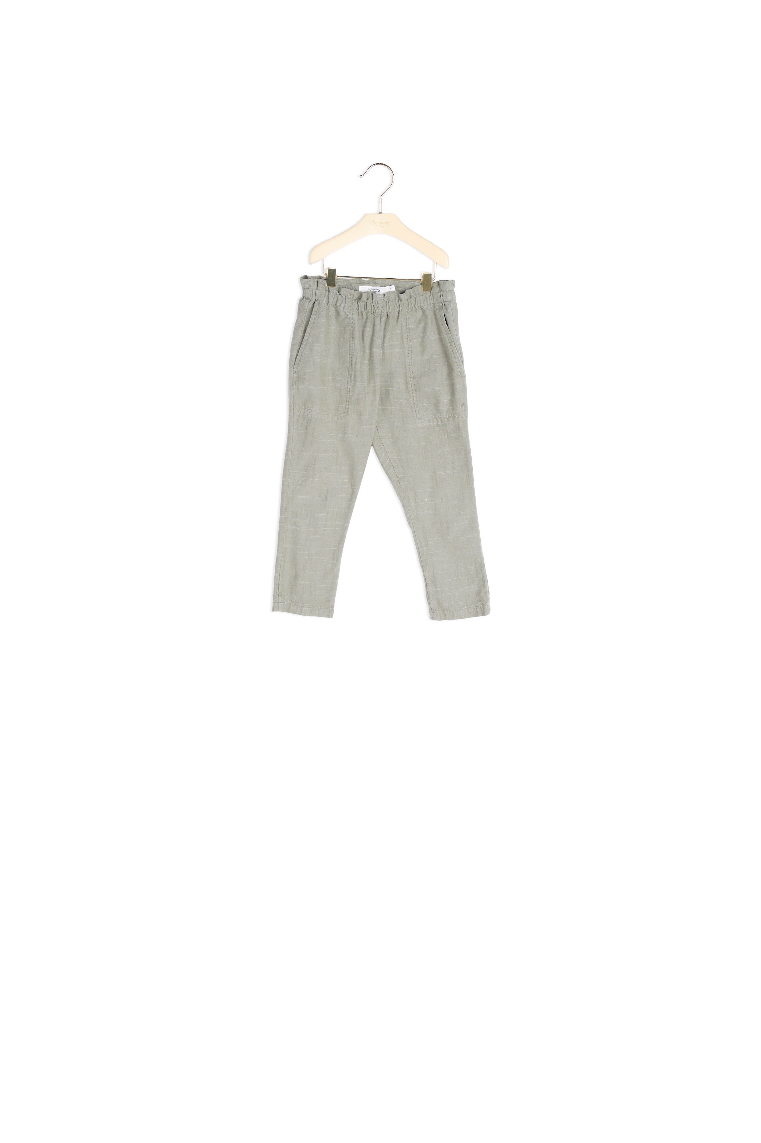 Pantalon en coton chambray fille - Bonpoint vintage