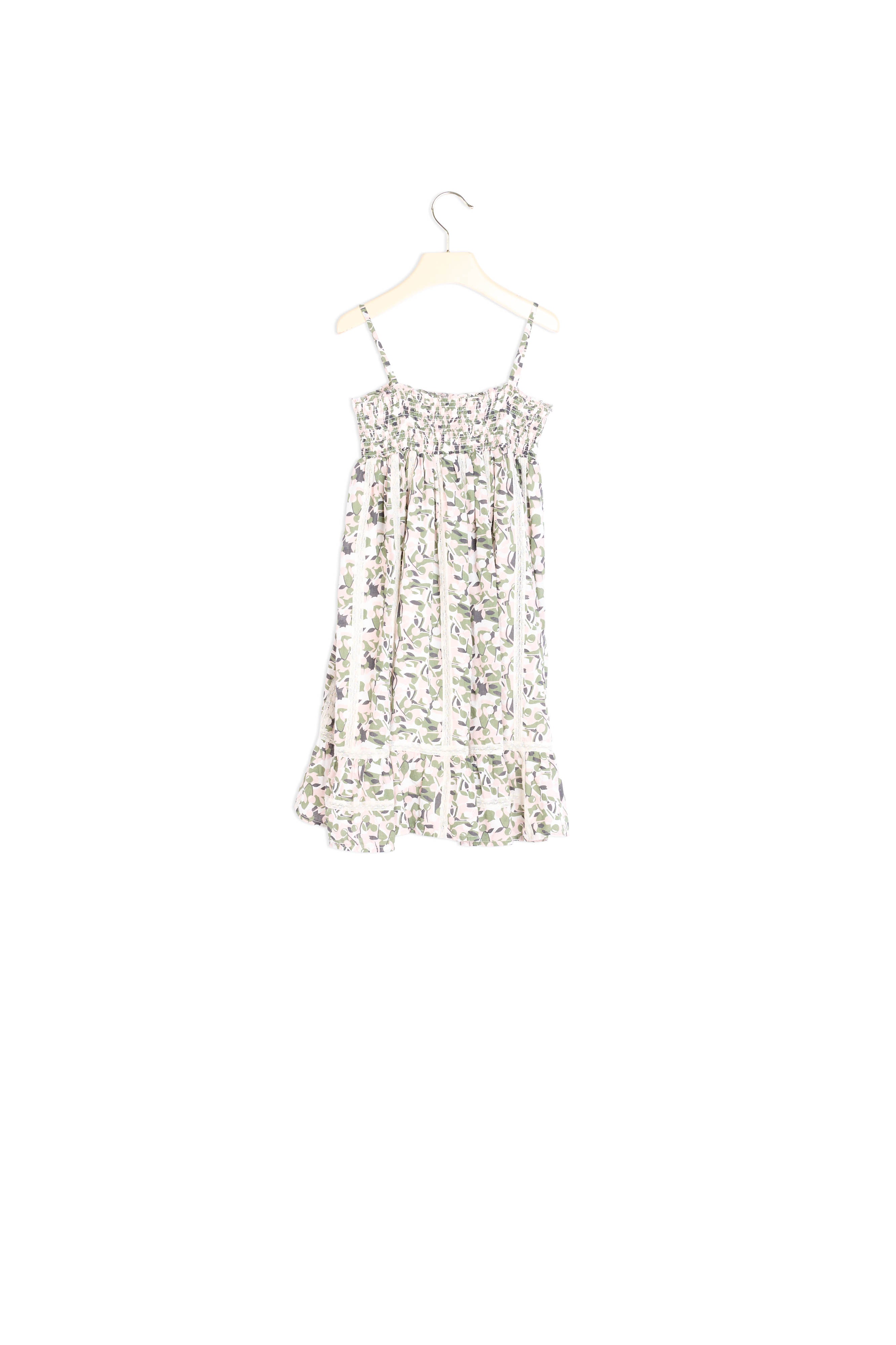Robe longue avec smocks - Bonpoint vintage