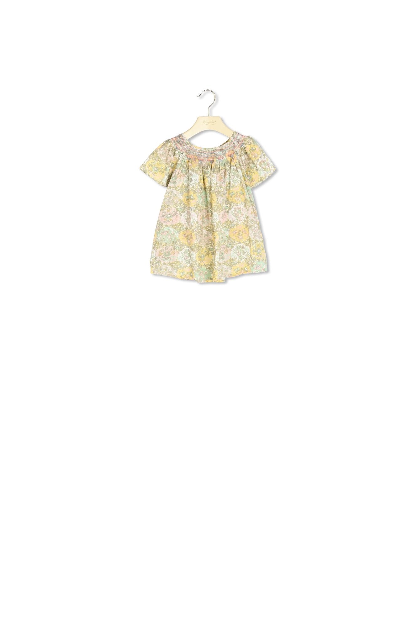 Blouse smockée tissu Liberty exclusif - Bonpoint vintage