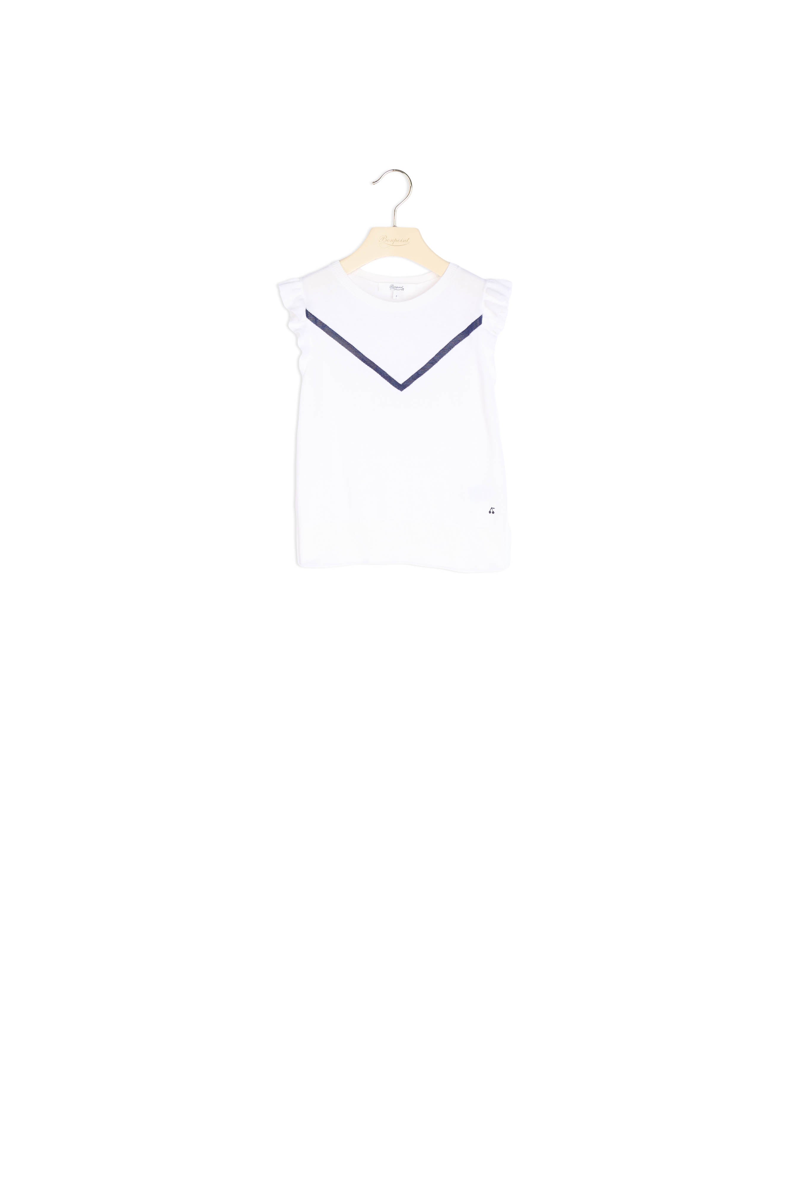 Pull en coton avec volants - Bonpoint vintage