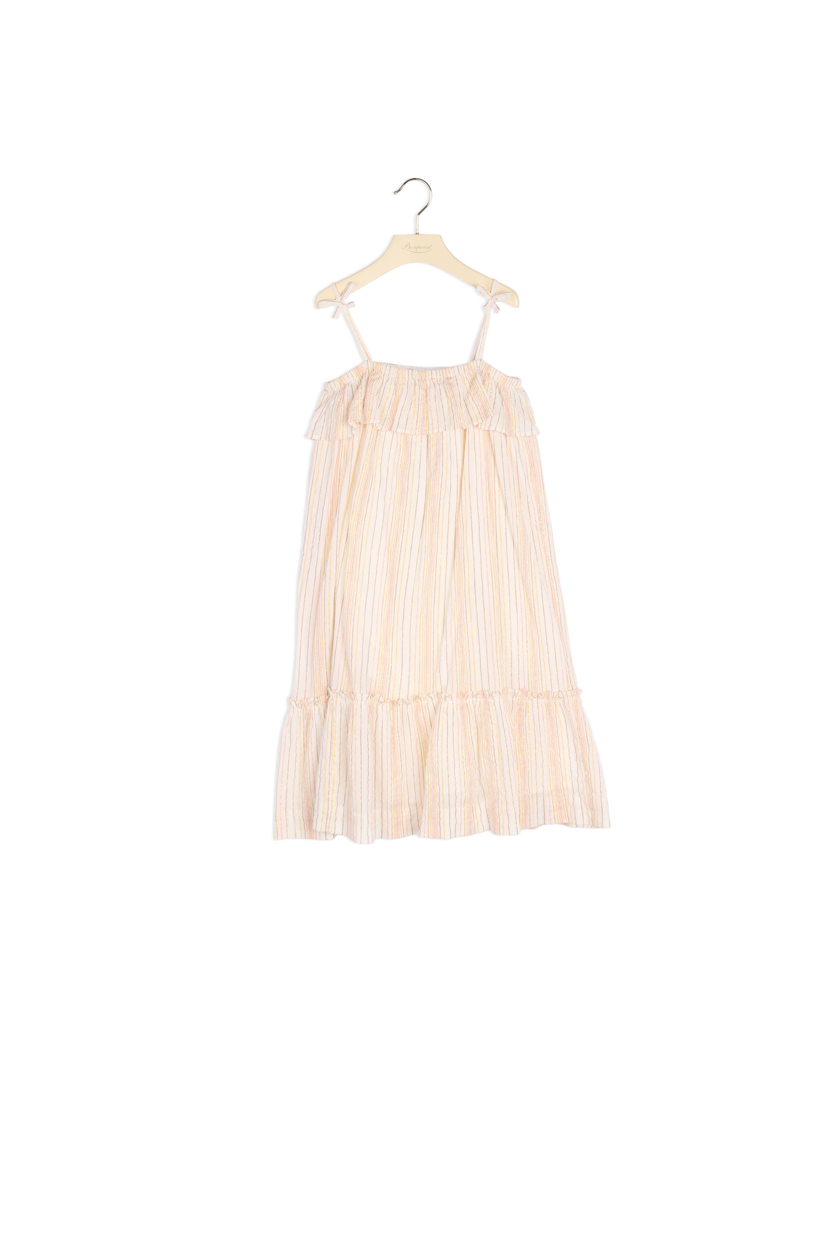 Robe en crépon rayé rayures - Bonpoint vintage