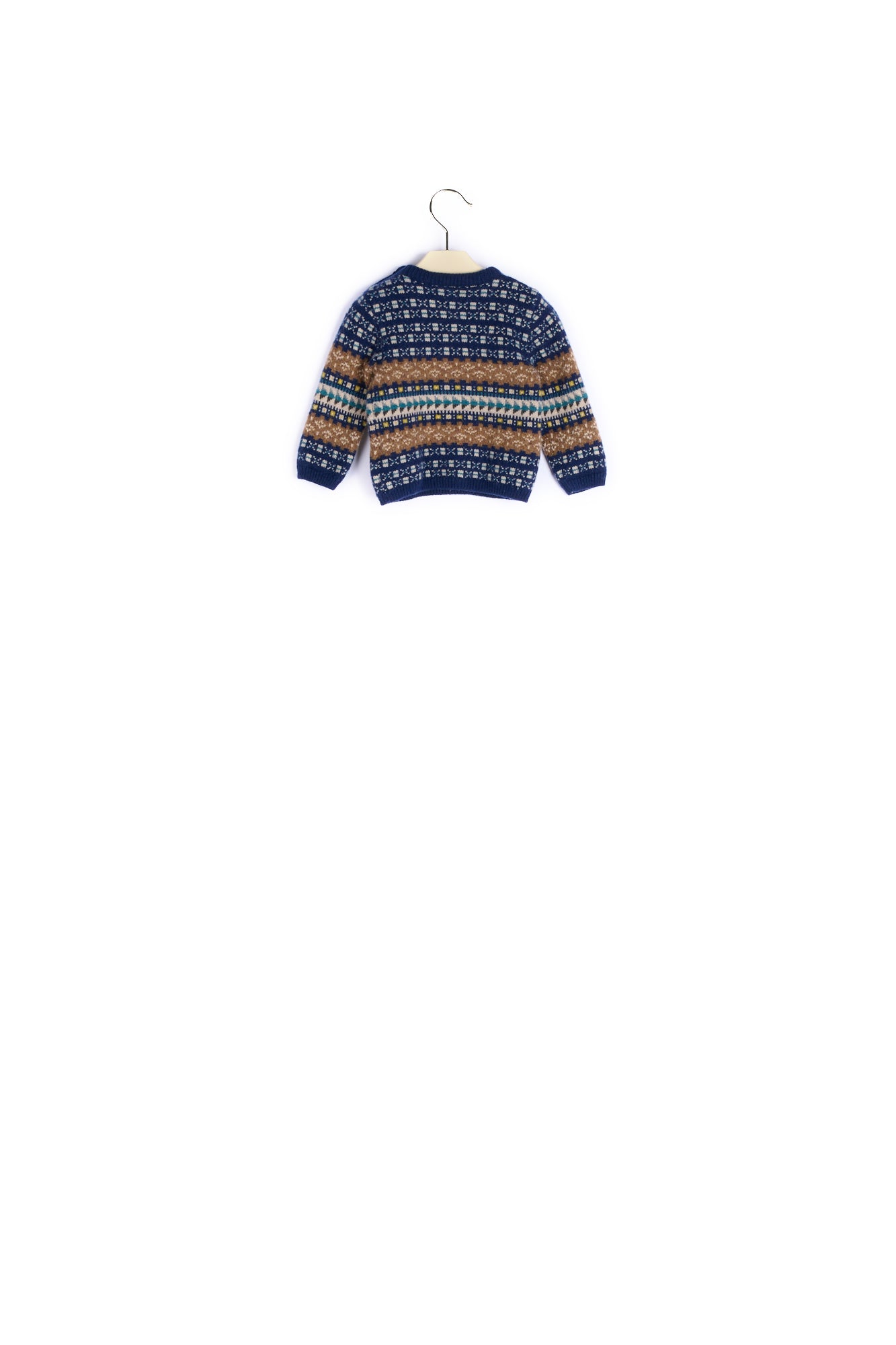 Pull coton et laine jacquard bébé - Bonpoint vintage