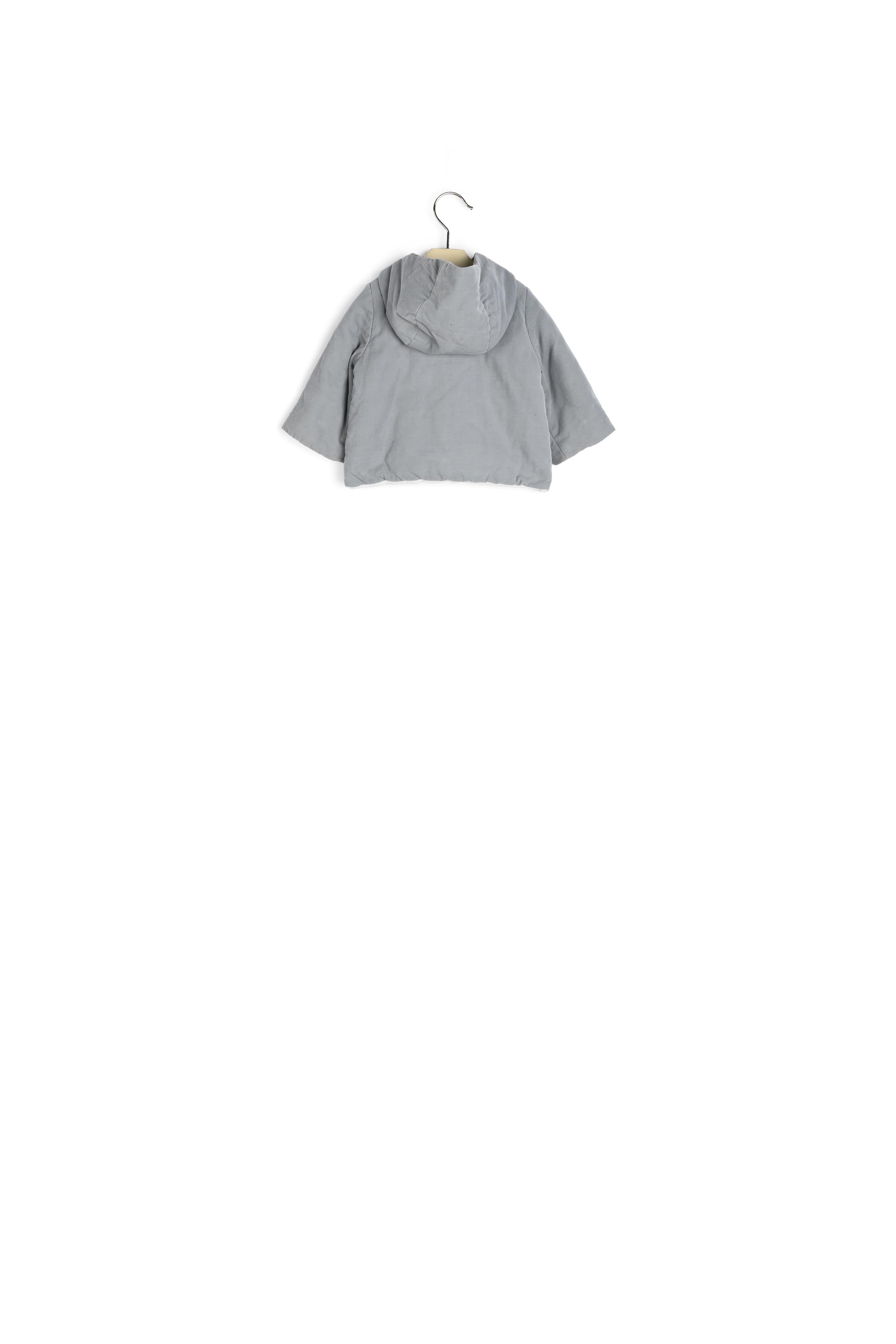 Manteau à capuche bébé en velours milleraies - Bonpoint vintage