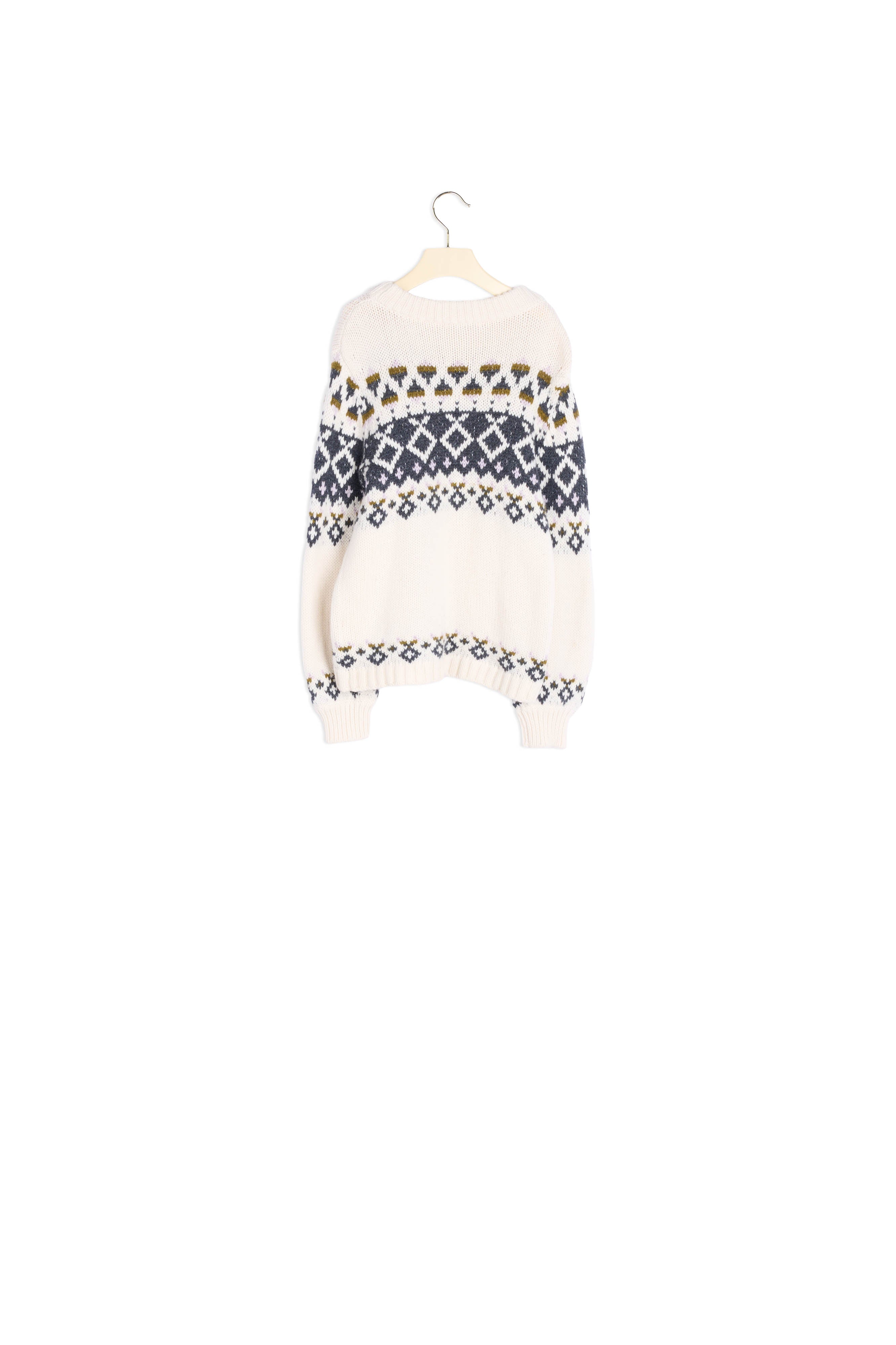 Pull laine et cachemire jacquard - Bonpoint vintage