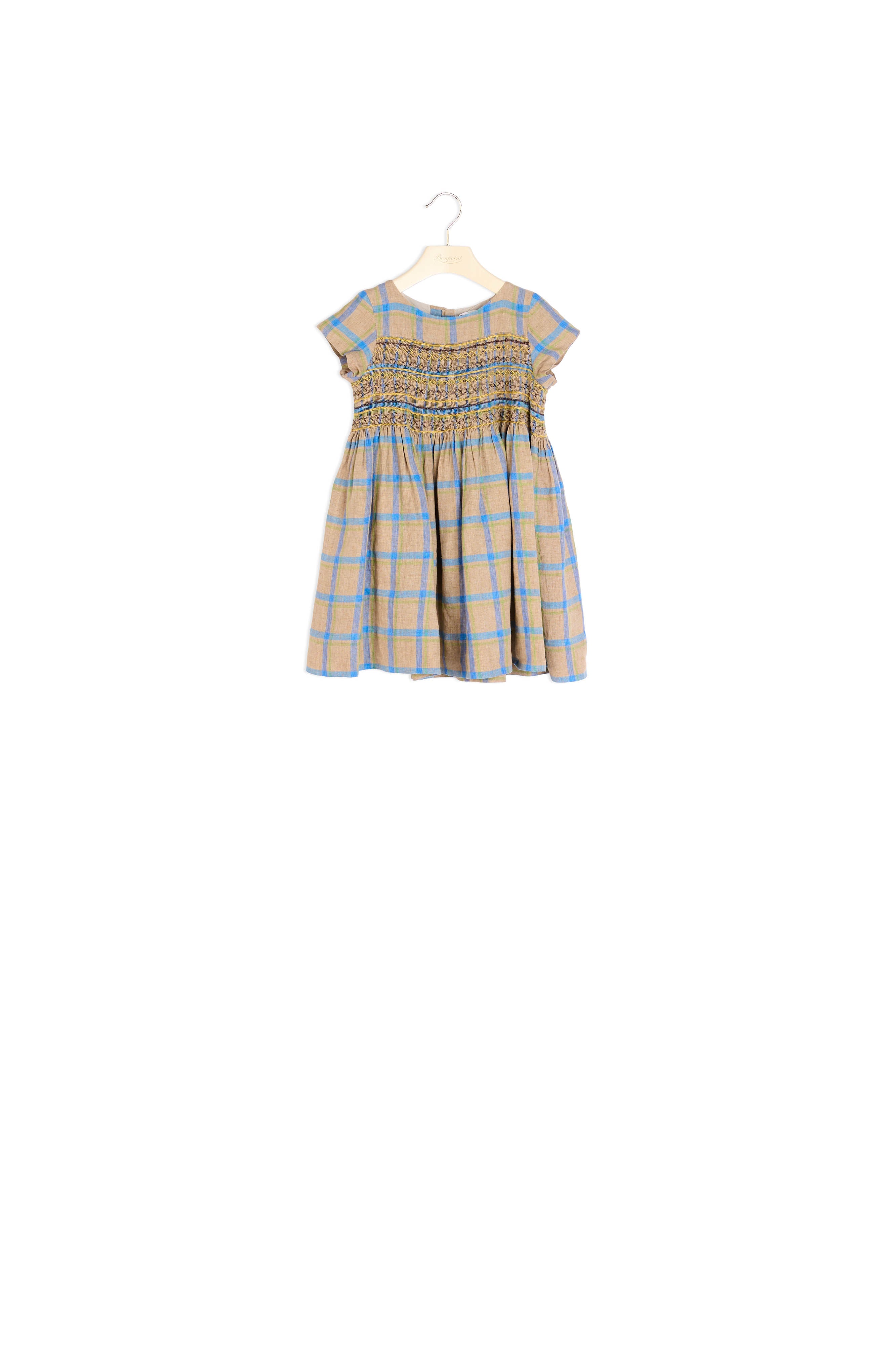 Robe en lin smockée - Bonpoint vintage