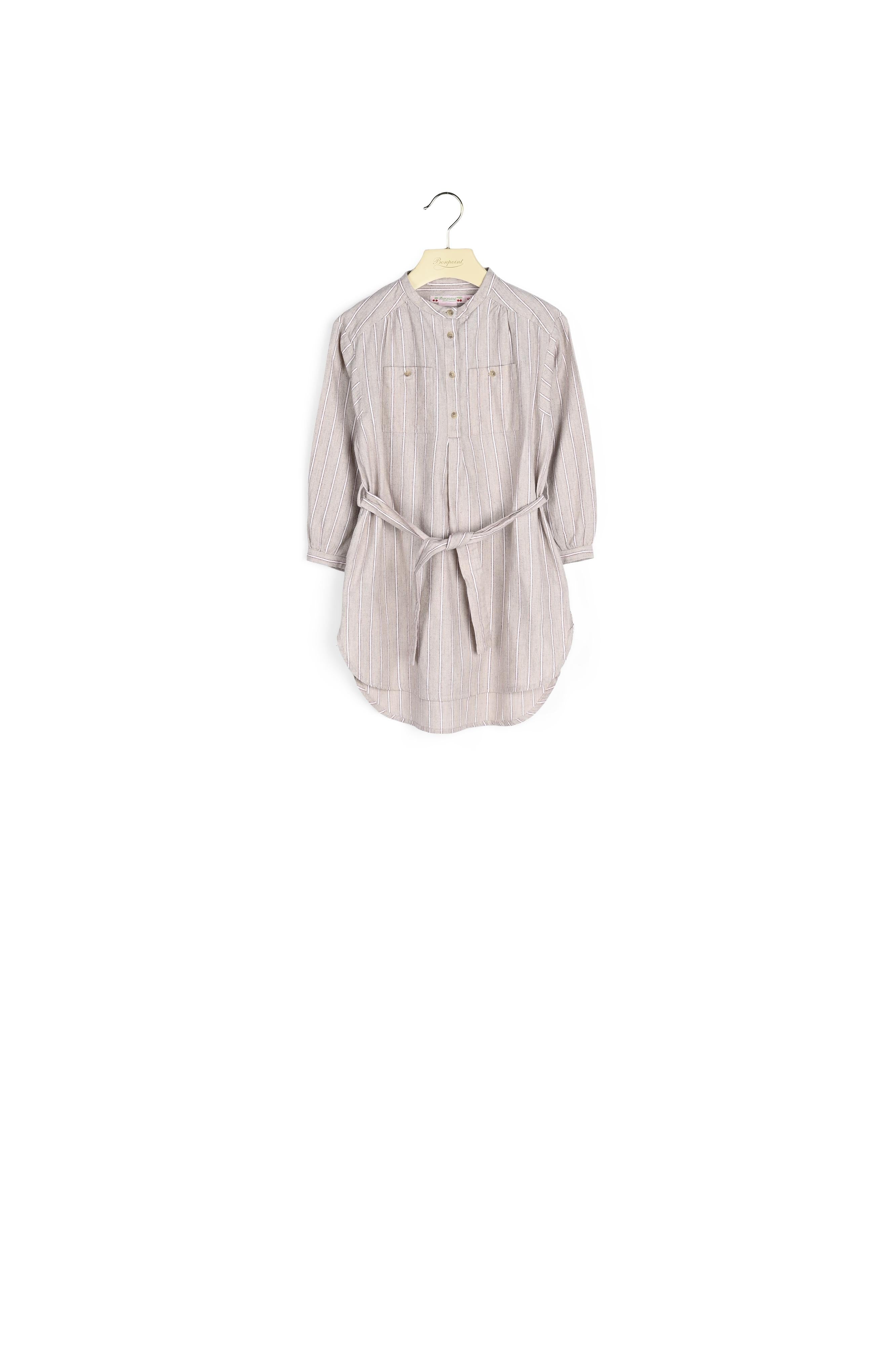 Robe chemise à rayures fines - Bonpoint vintage