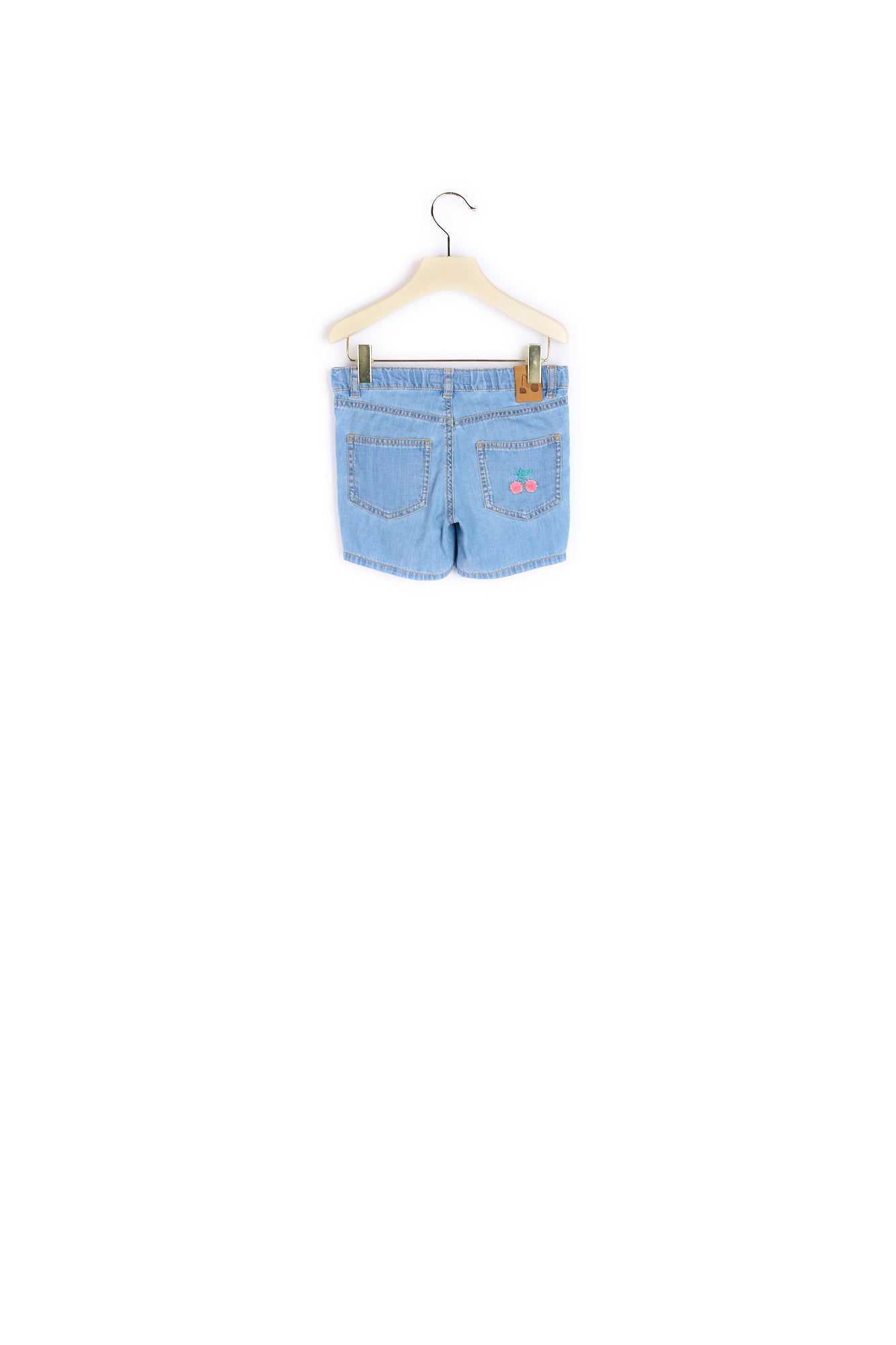 Short en denim rebrodé fille - Bonpoint vintage