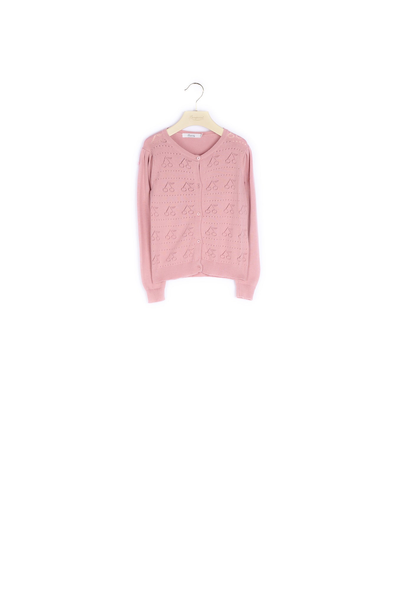 Cardigan en coton ajouré fille - Bonpoint vintage