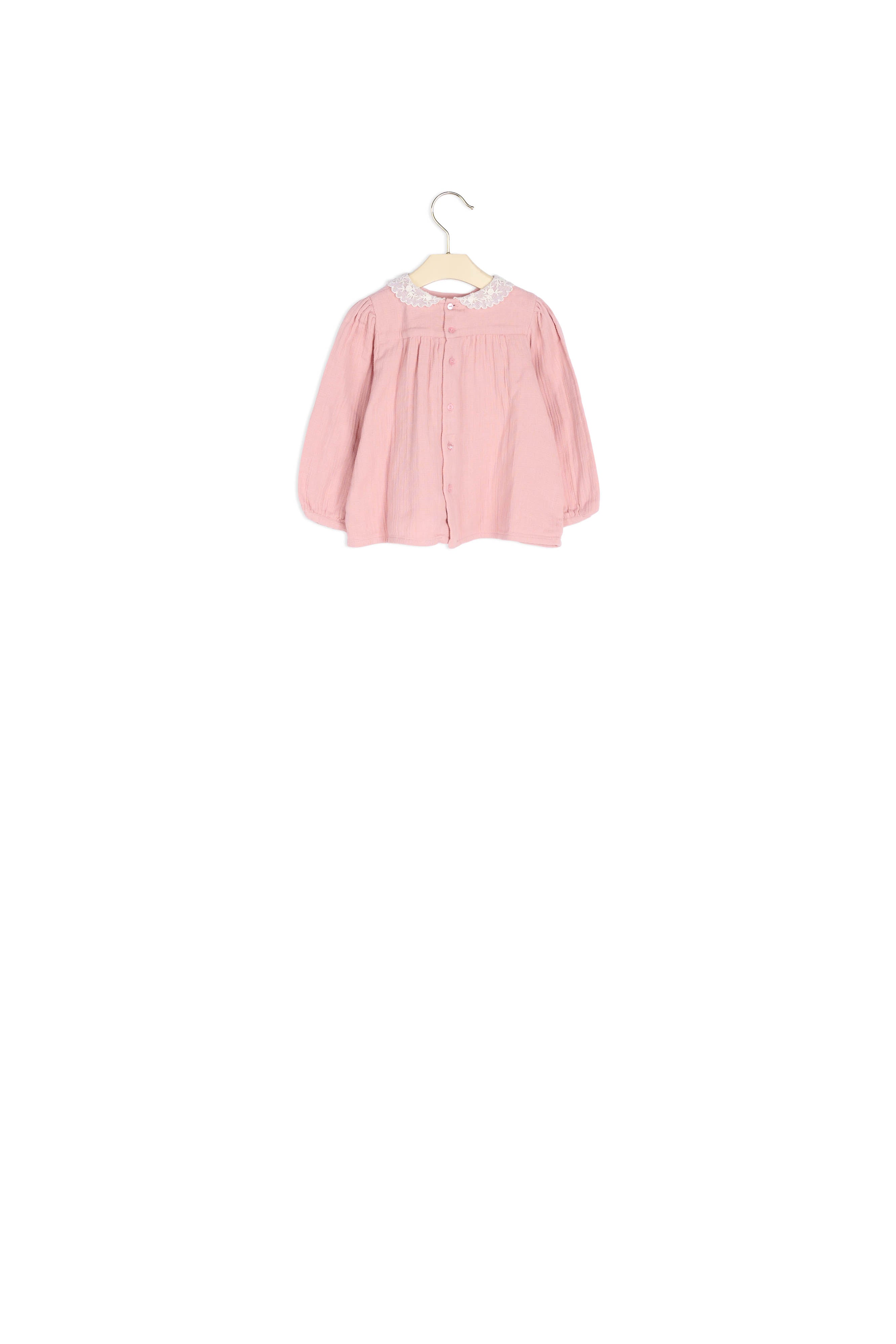 Blouse à col en tulle brodé bébé - Bonpoint vintage