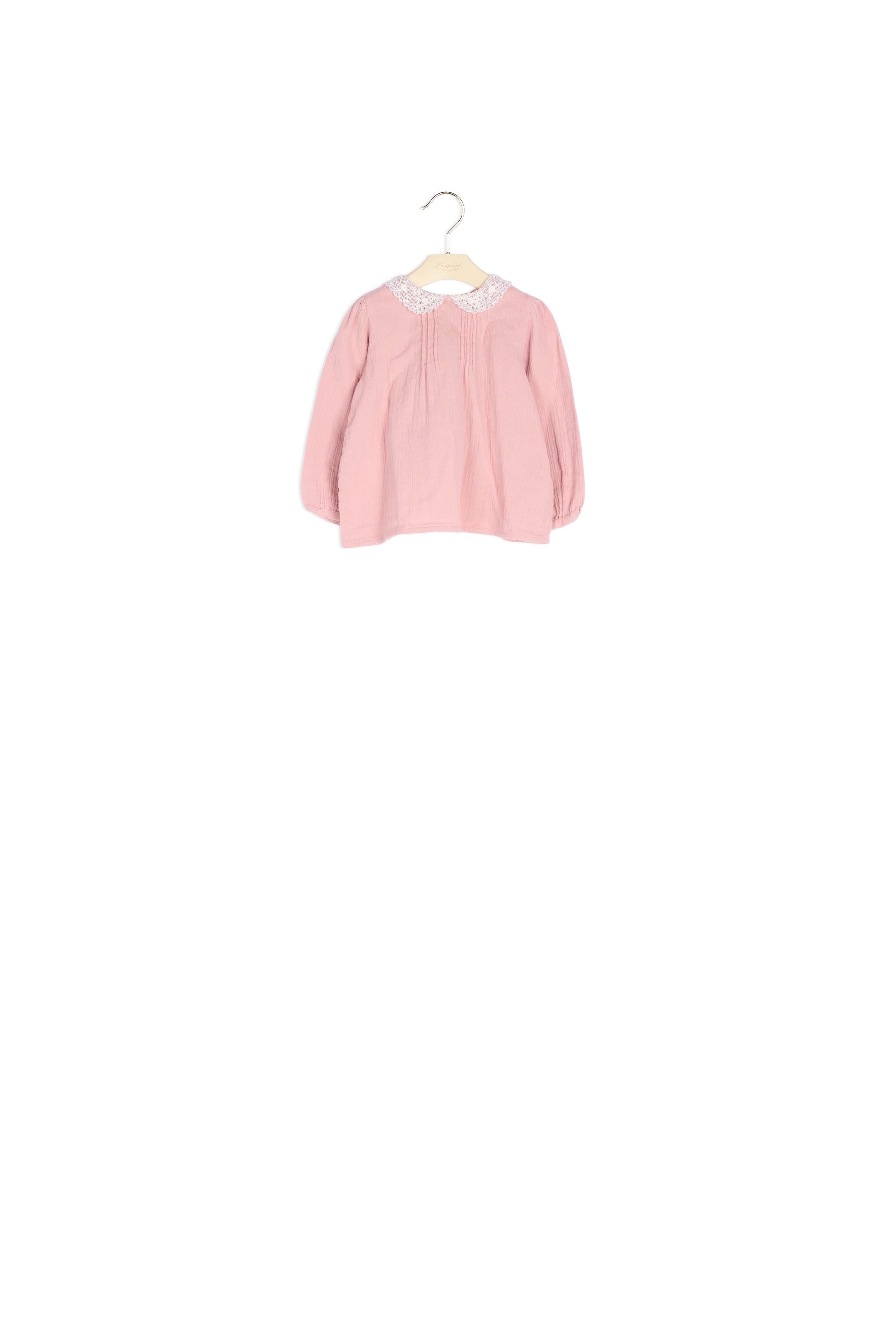Blouse à col en tulle brodé bébé - Bonpoint vintage
