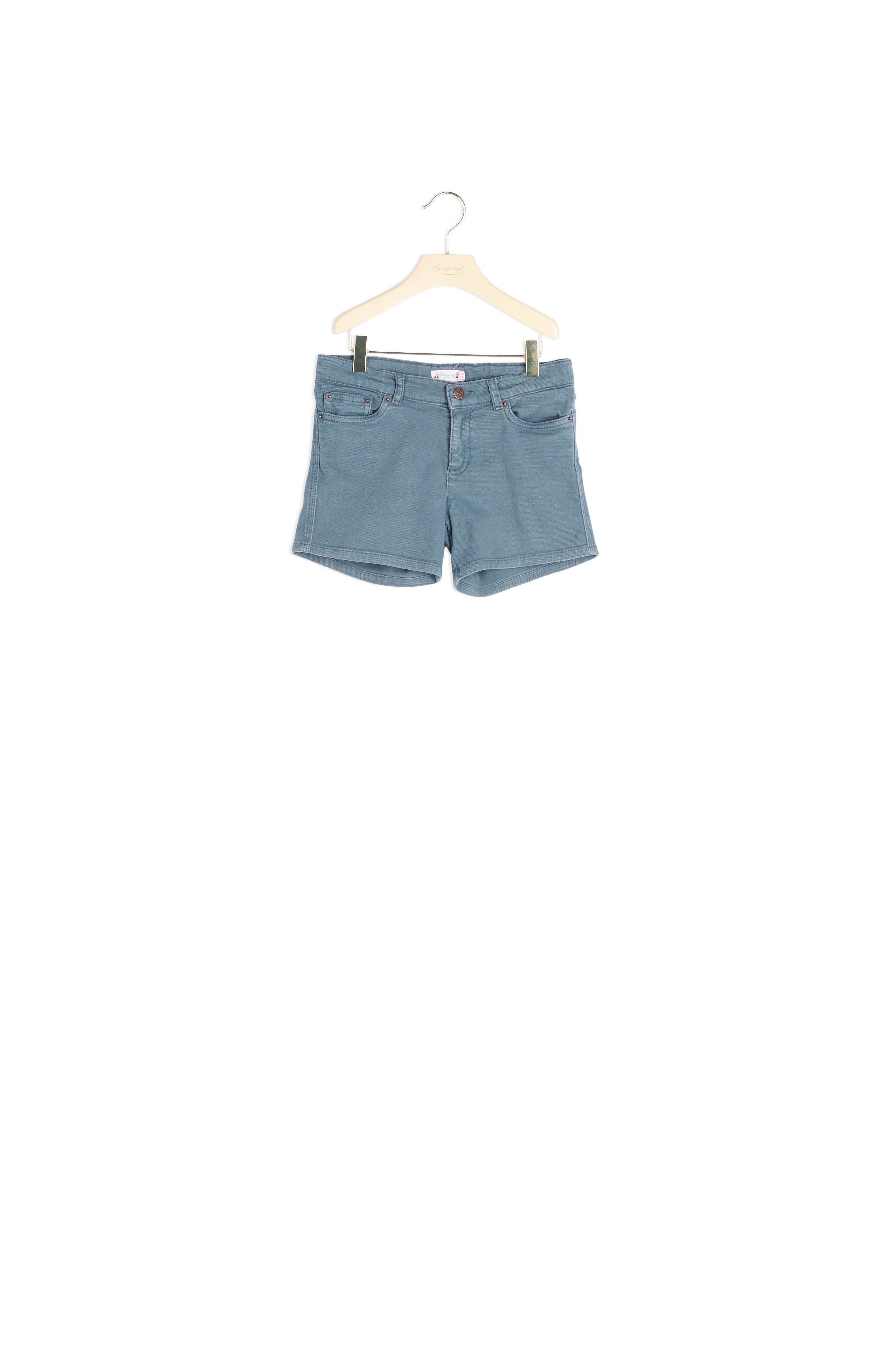 Short en jean avec broderie - Bonpoint vintage