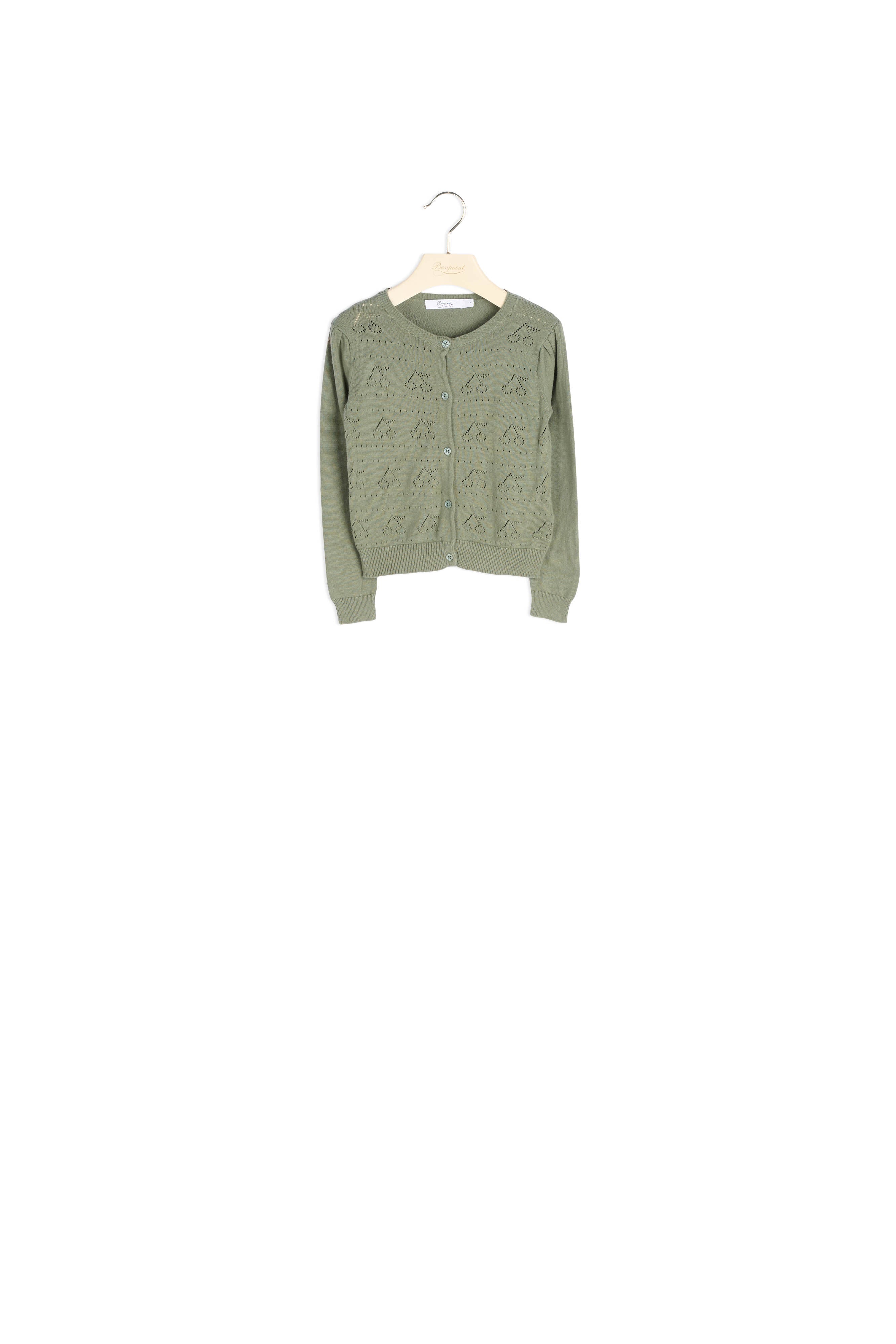 Cardigan en coton ajouré - Bonpoint vintage