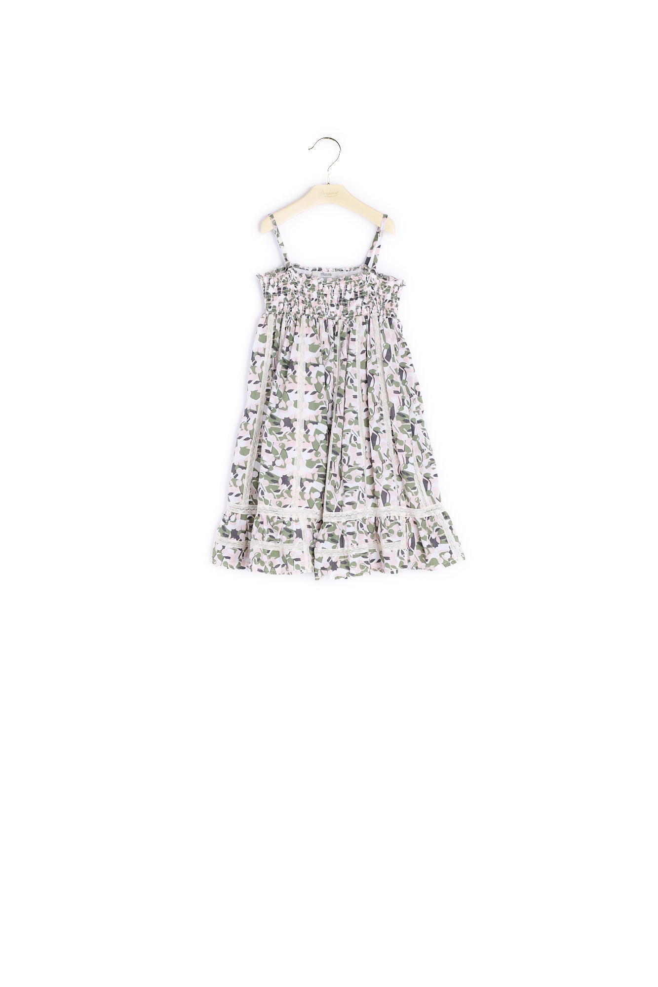 Robe longue avec smocks fille - Bonpoint vintage