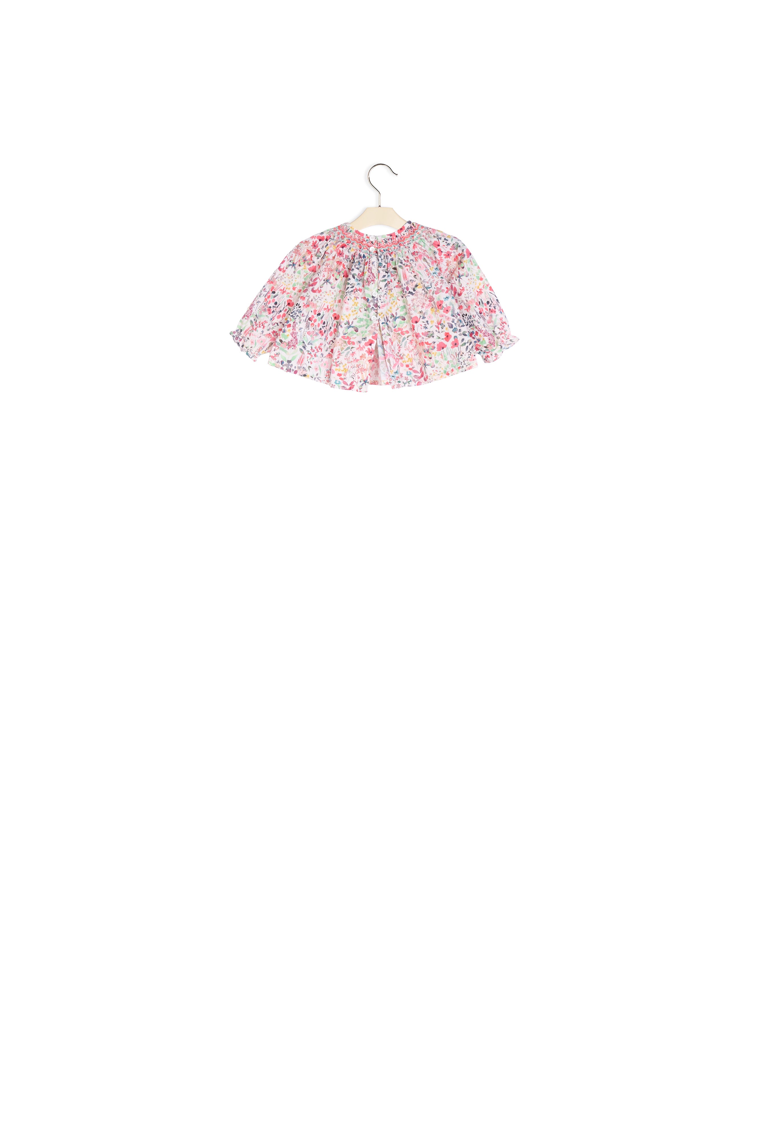 Blouse smockée tissu Liberty - Bonpoint vintage