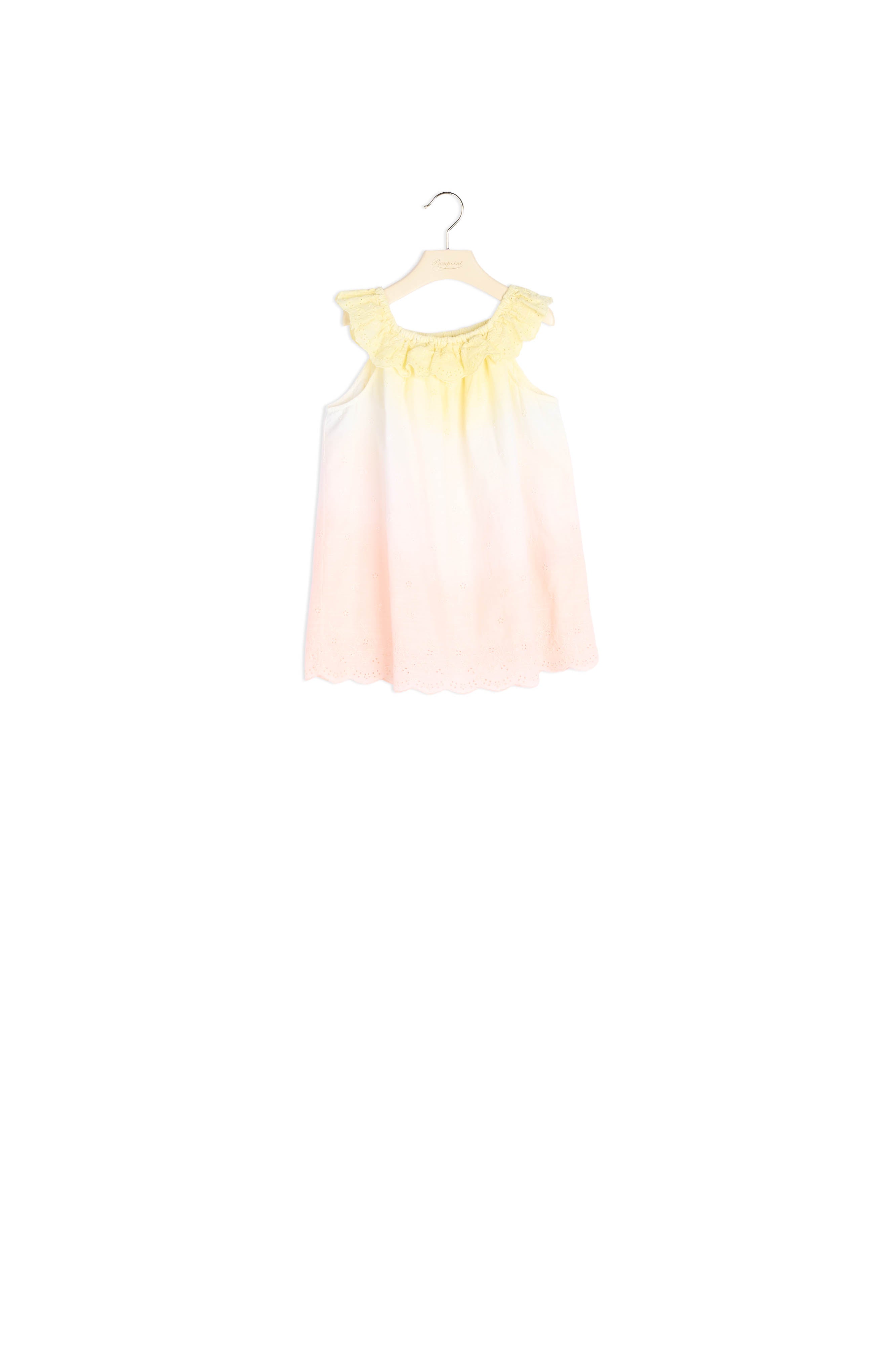 Blouse brodée dip dye - Bonpoint vintage