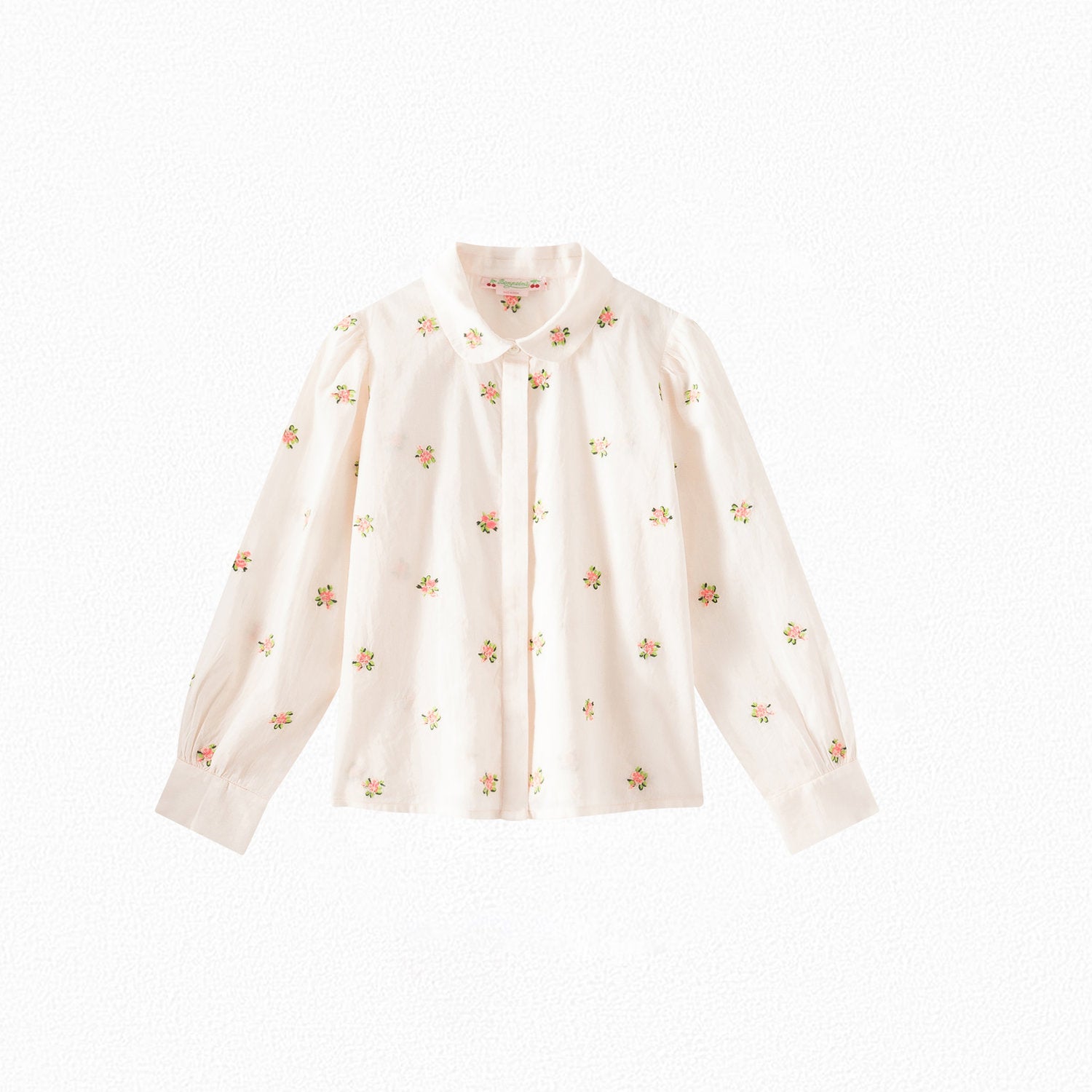 Blouse brodée en voile de coton - Bonpoint vintage