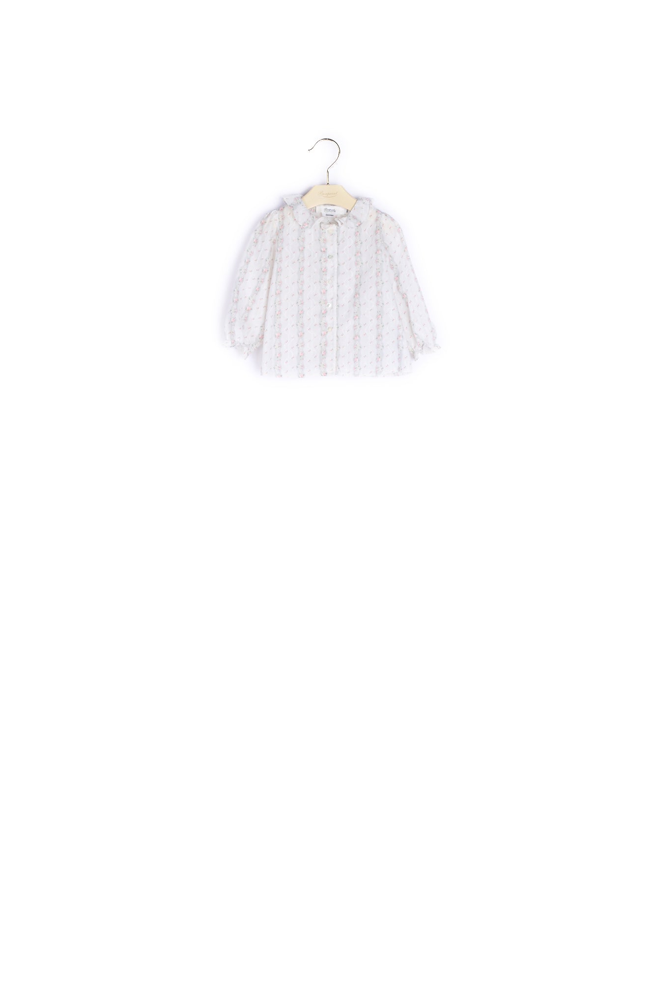 Blouse brodée et imprimée bébé - Bonpoint vintage