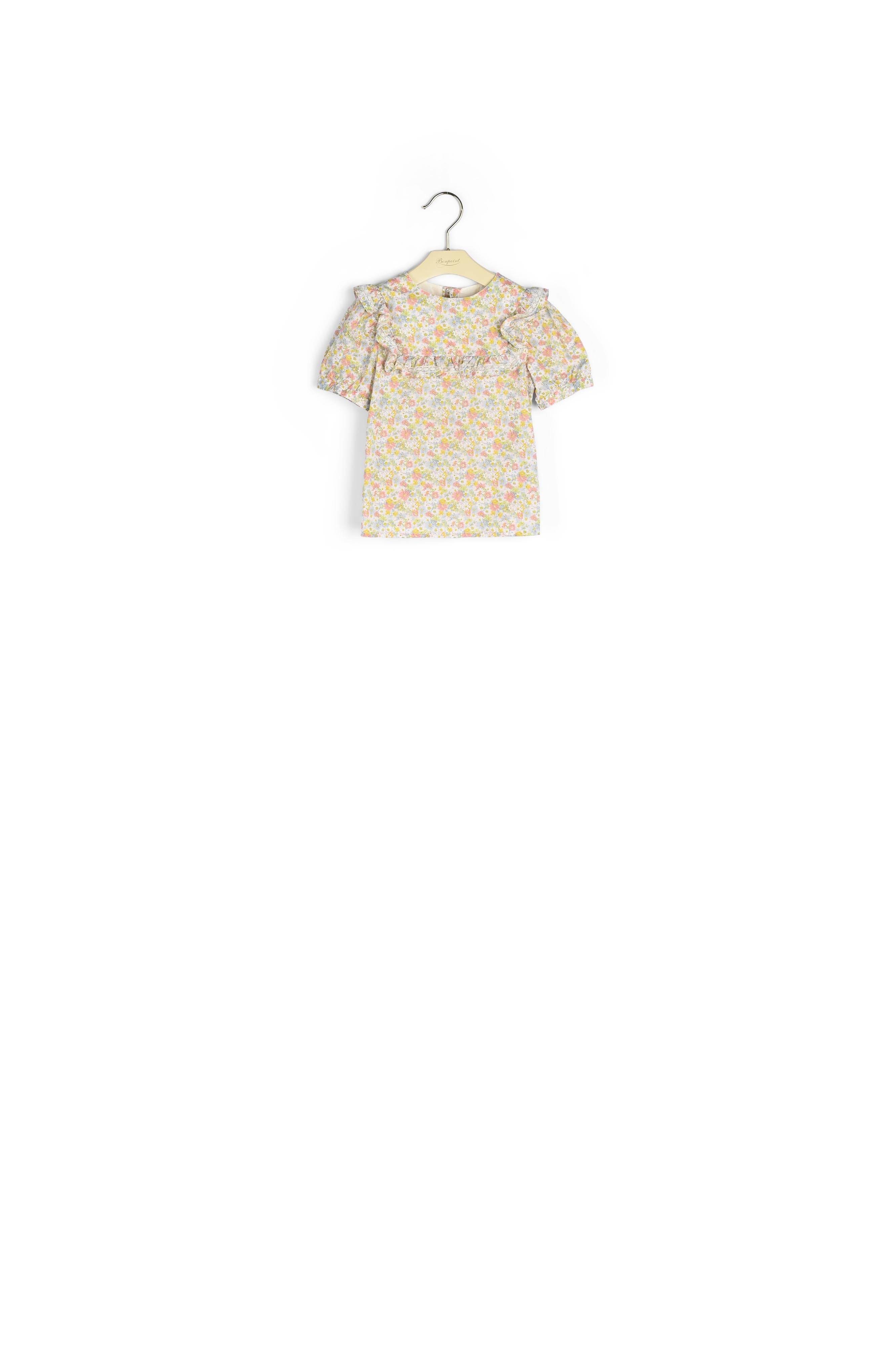 Blouse à volants en coton Liberty - Bonpoint vintage