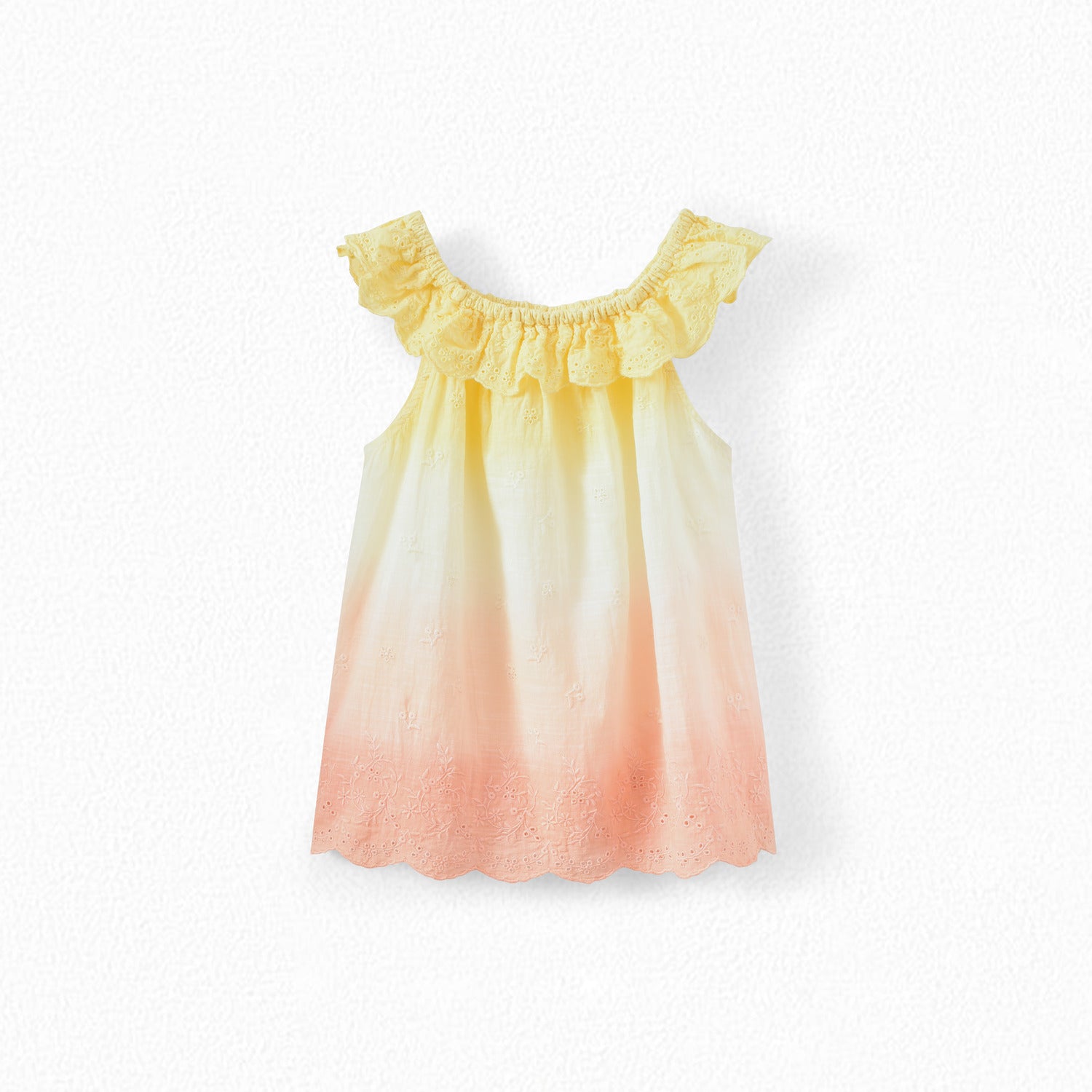 Blouse brodée dip dye fille - Bonpoint vintage